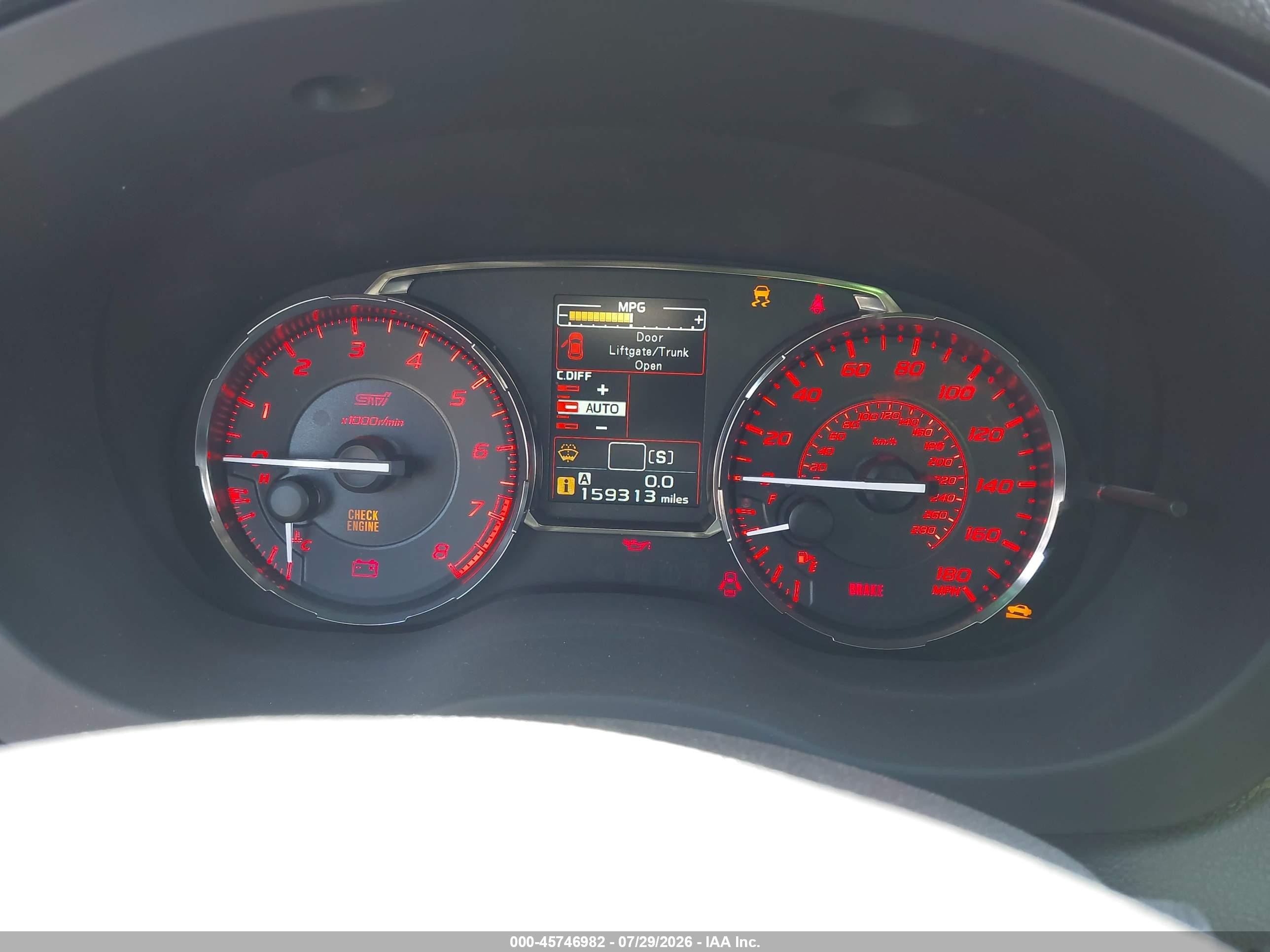 2015 Subaru Wrx Sti   White vin: JF1VA2L63F9813339