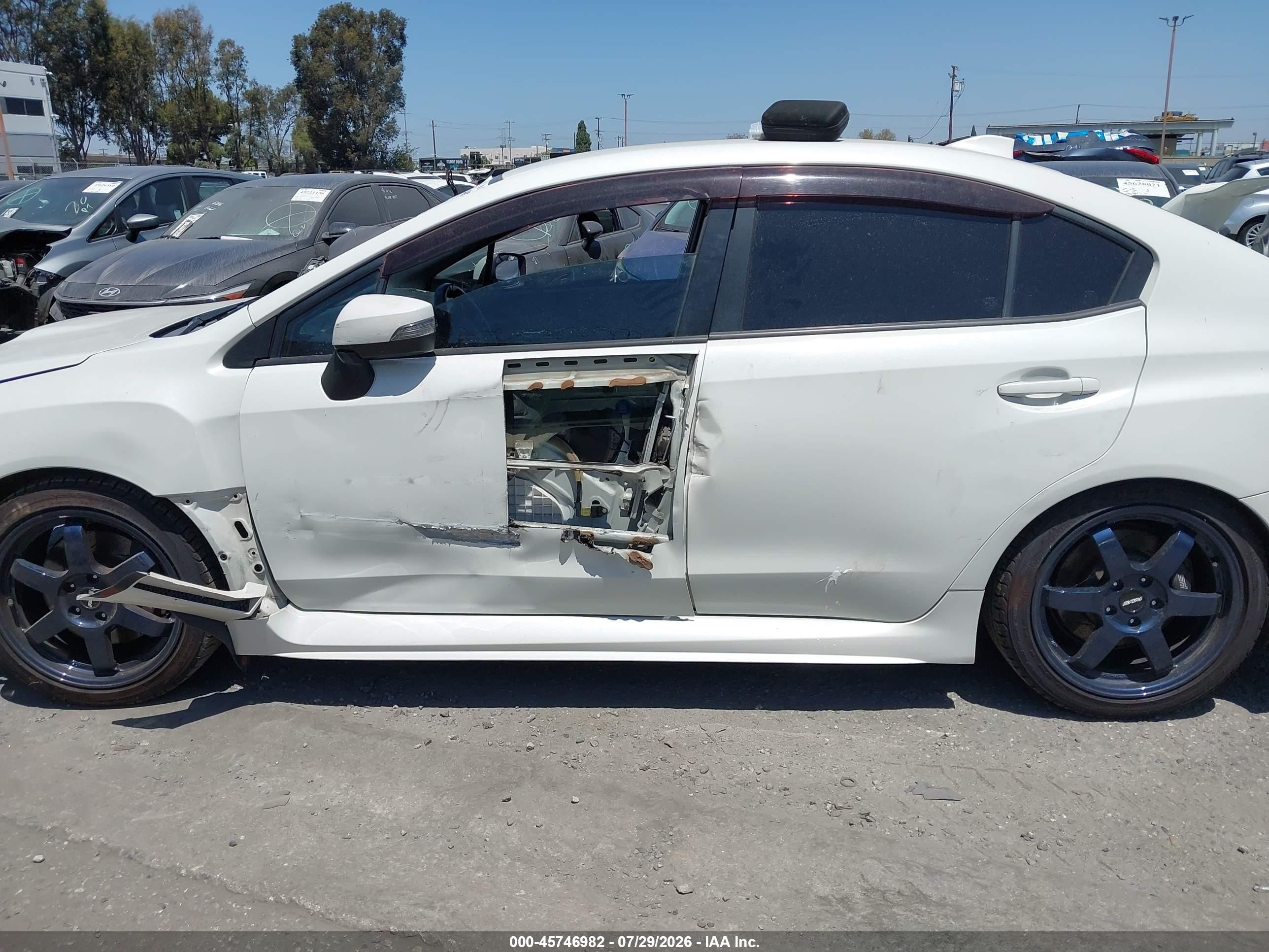 2015 Subaru Wrx Sti   White vin: JF1VA2L63F9813339