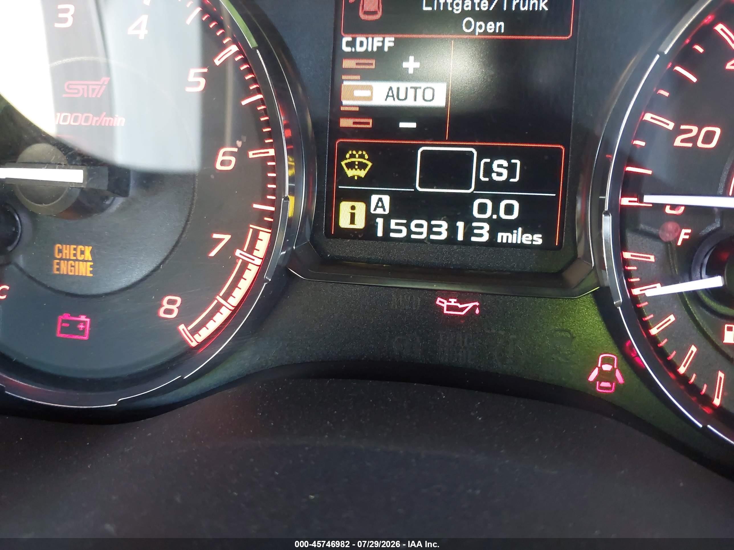 2015 Subaru Wrx Sti   White vin: JF1VA2L63F9813339