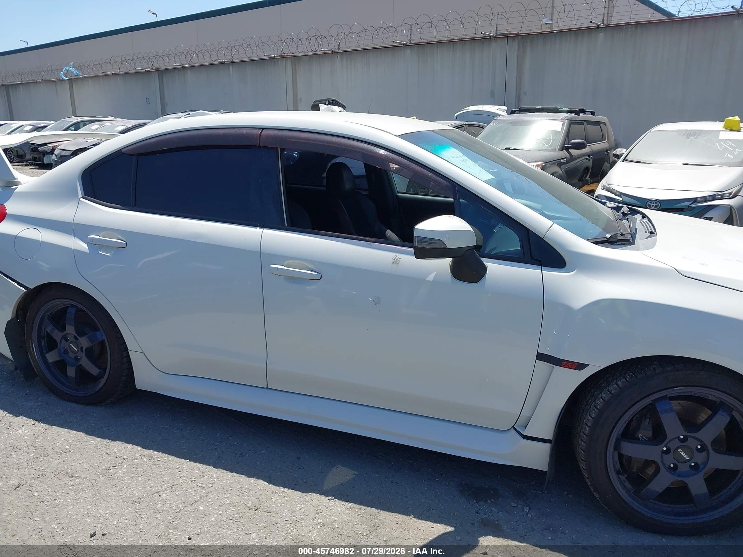 2015 Subaru Wrx Sti   White vin: JF1VA2L63F9813339