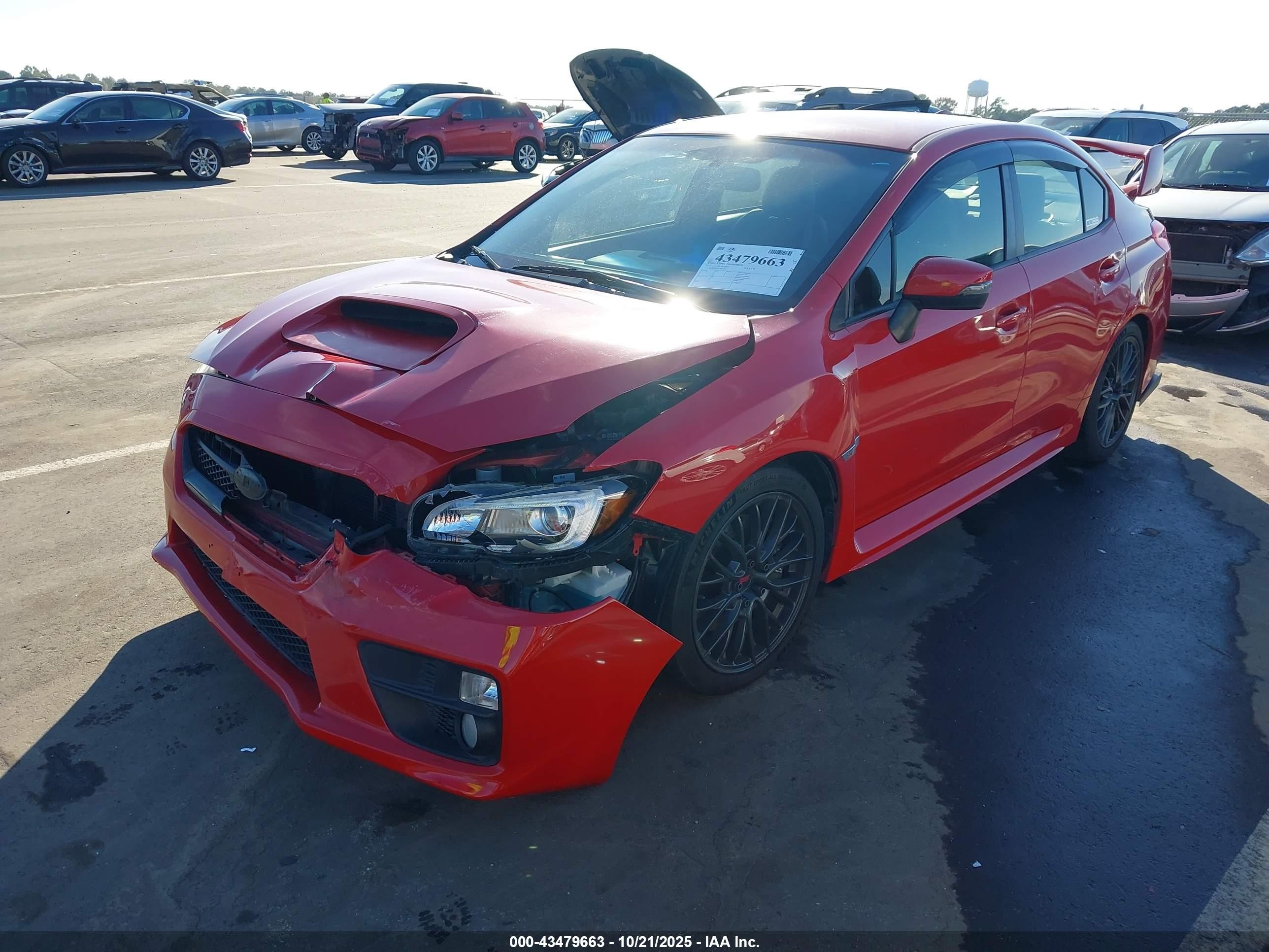 2015 Subaru Wrx Sti   Red vin: JF1VA2L63F9837091