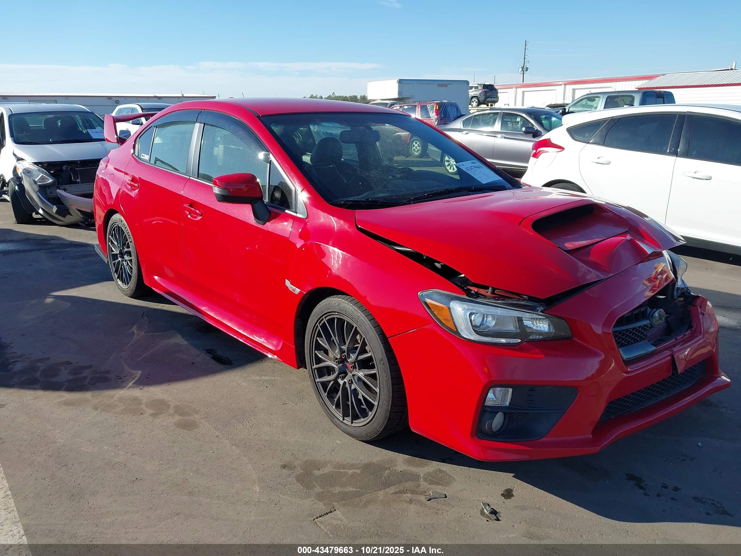 2015 Subaru Wrx Sti   Red vin: JF1VA2L63F9837091