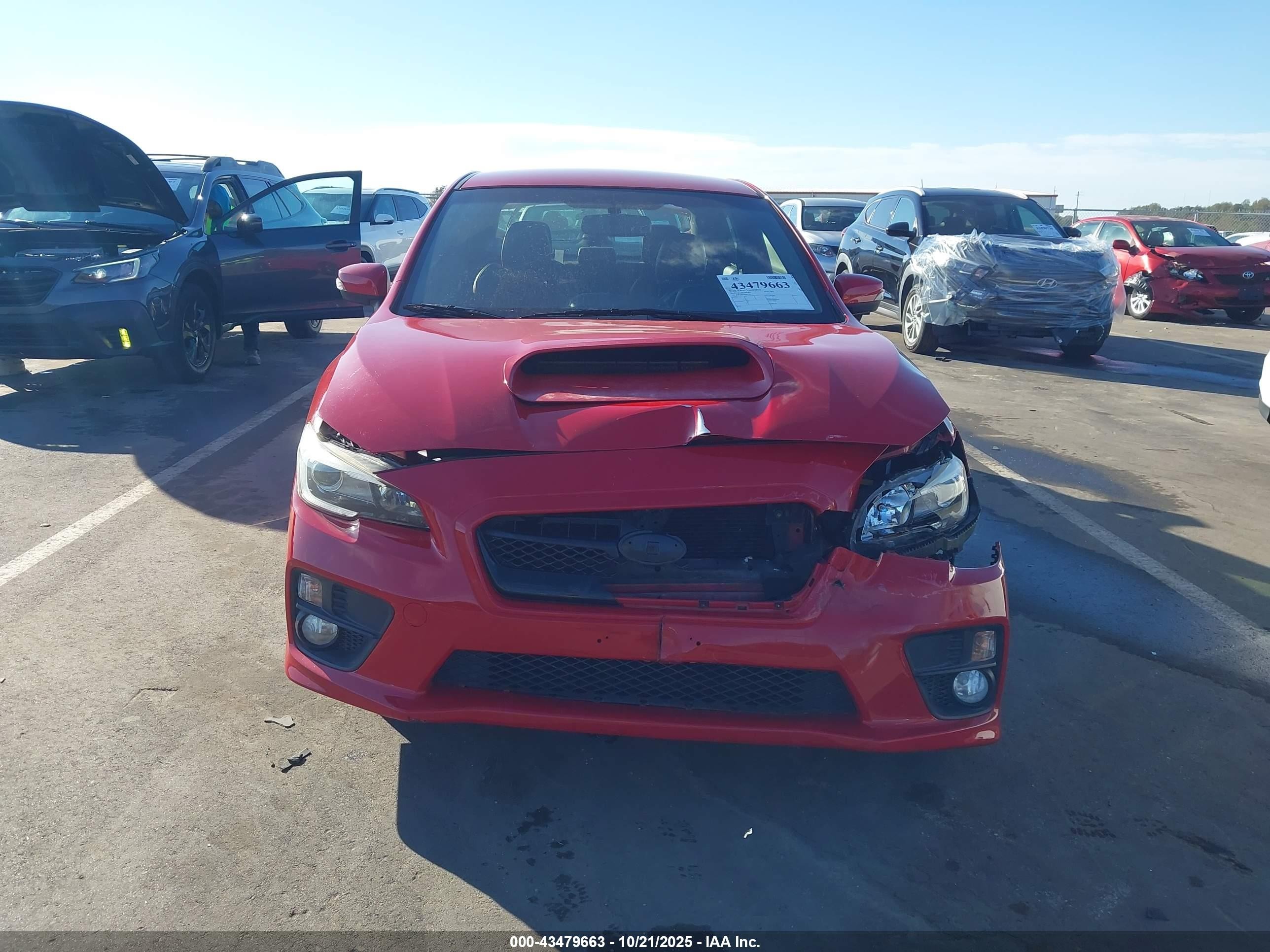 2015 Subaru Wrx Sti   Red vin: JF1VA2L63F9837091