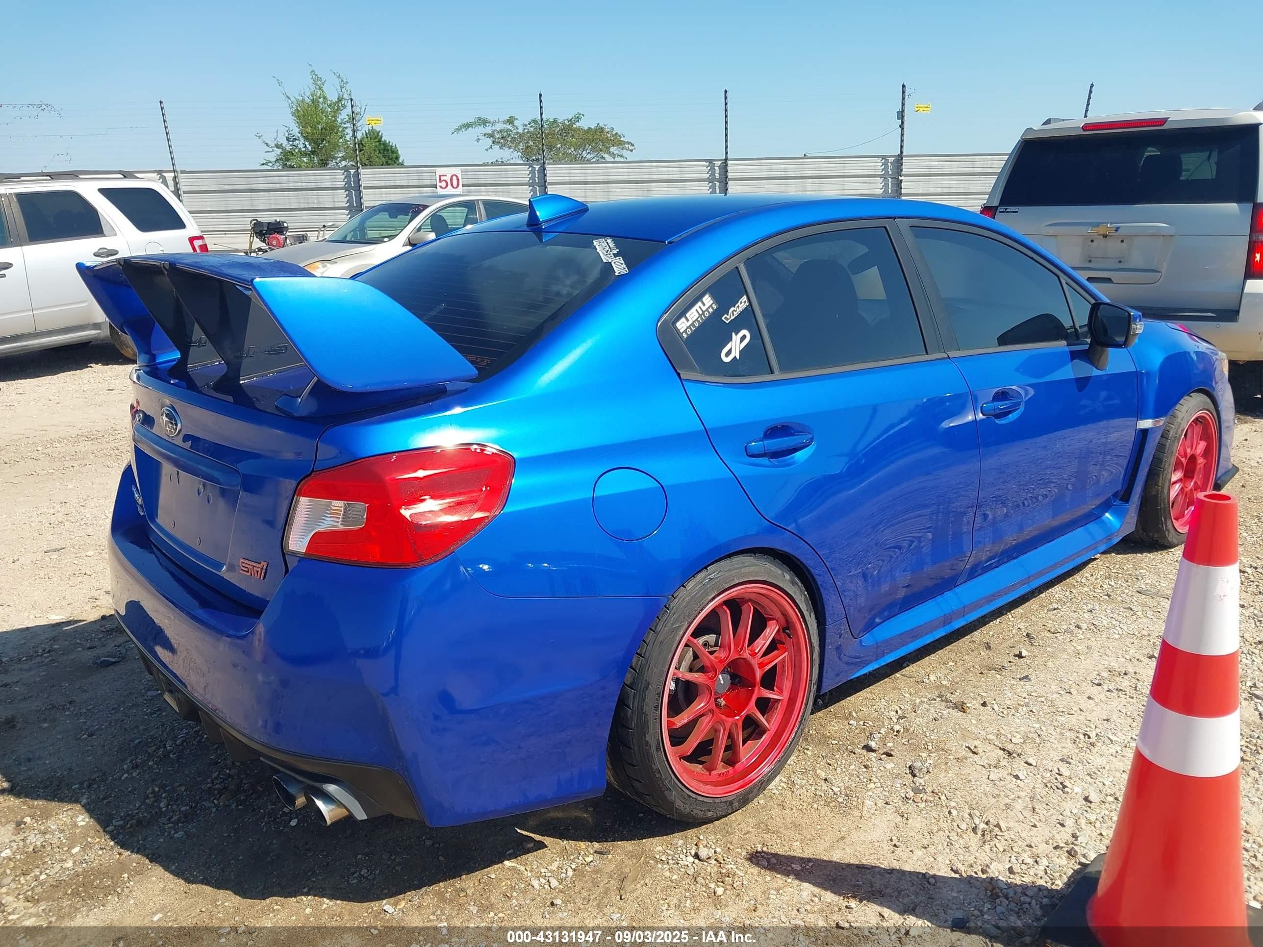 2015 Subaru Wrx Sti   Blue vin: JF1VA2L65F9805372