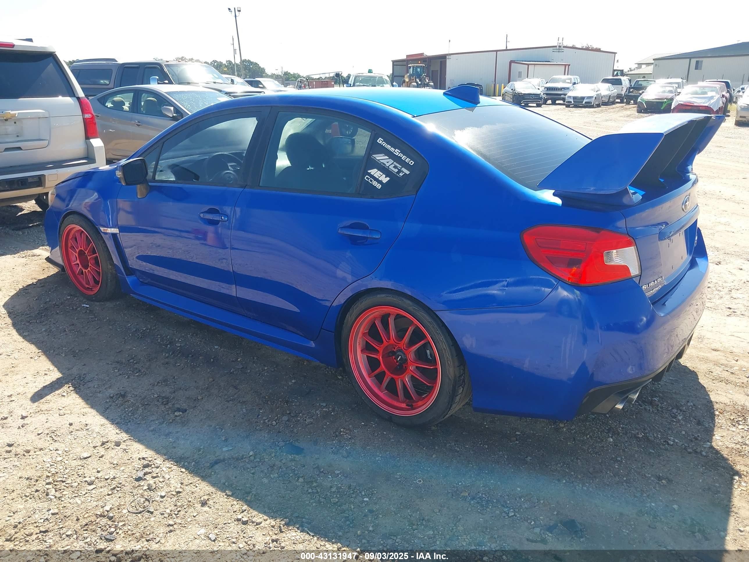 2015 Subaru Wrx Sti   Blue vin: JF1VA2L65F9805372