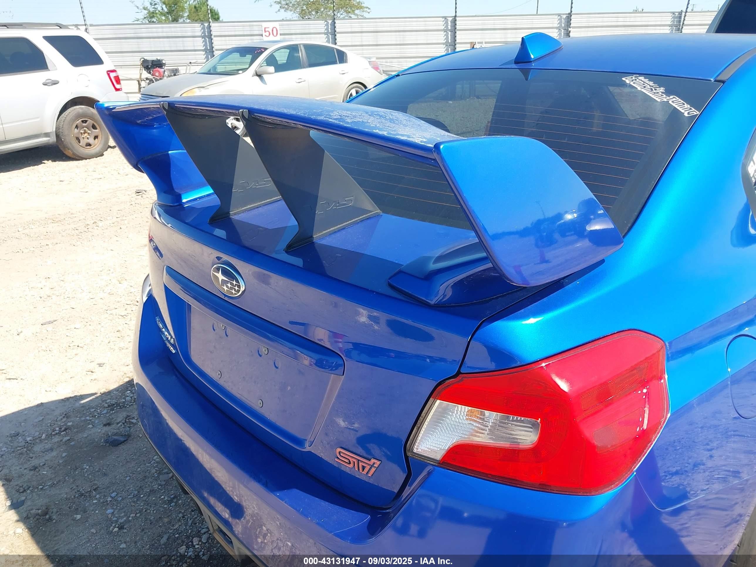 2015 Subaru Wrx Sti   Blue vin: JF1VA2L65F9805372