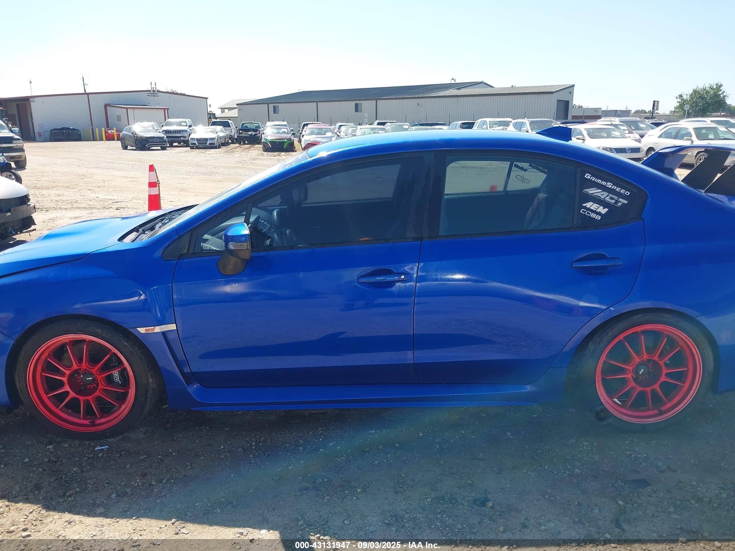 2015 Subaru Wrx Sti   Blue vin: JF1VA2L65F9805372