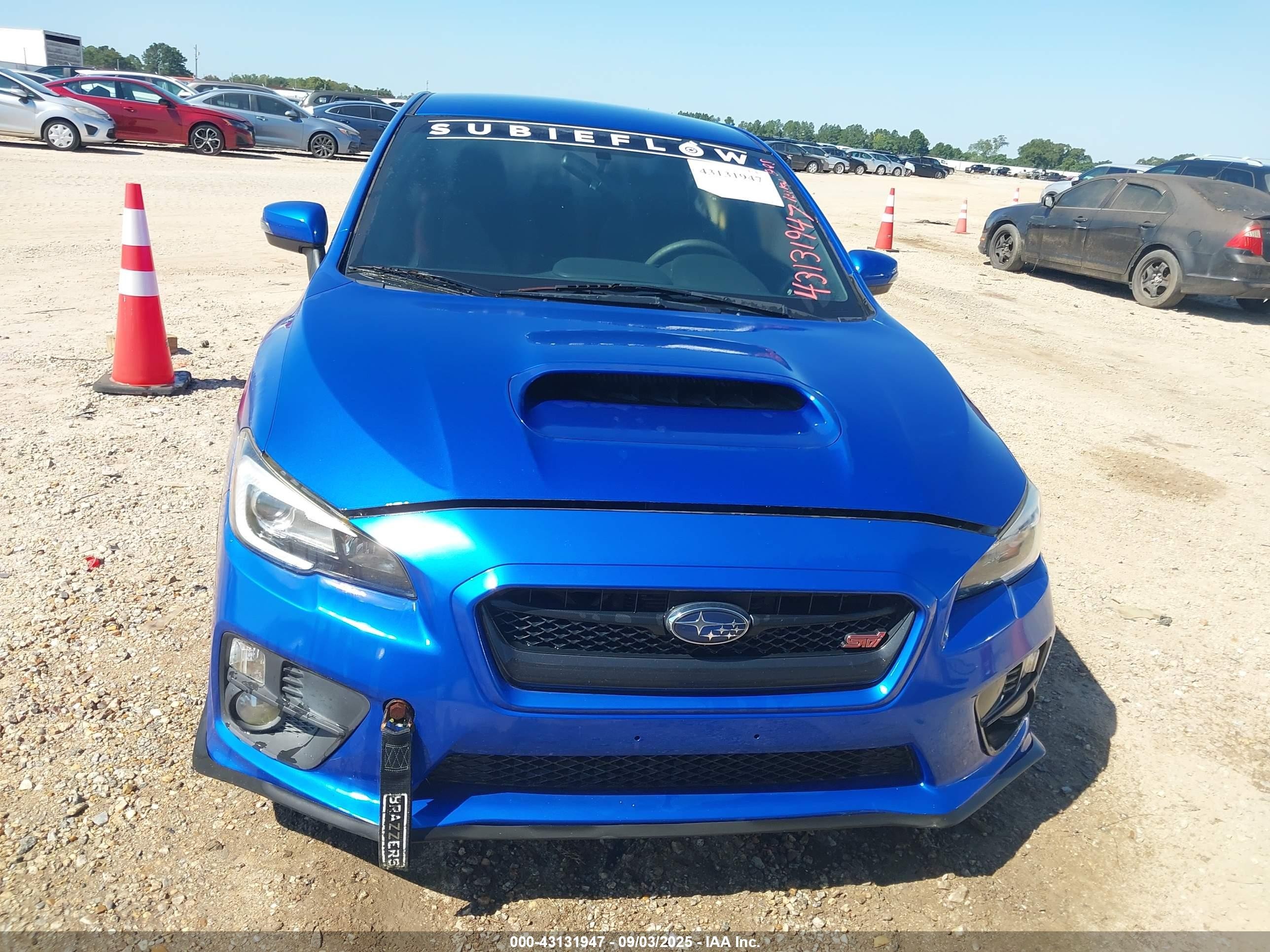 2015 Subaru Wrx Sti   Blue vin: JF1VA2L65F9805372