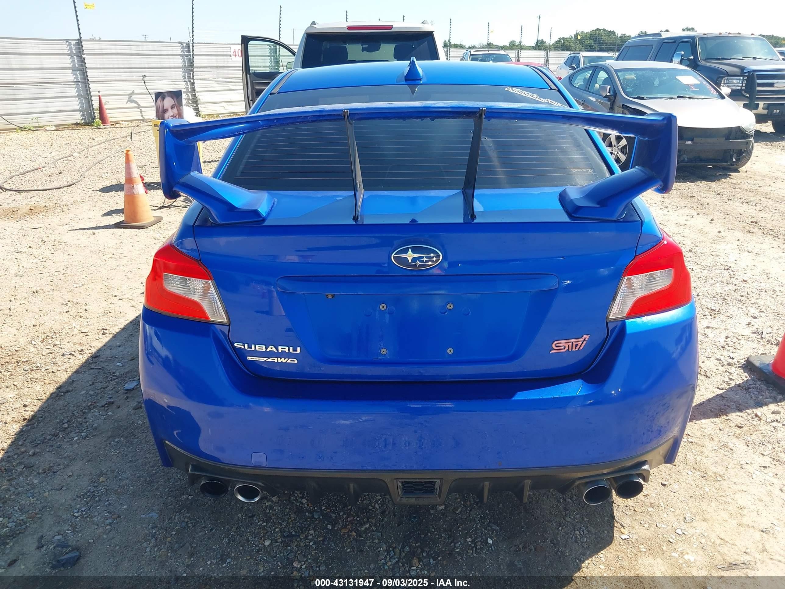 2015 Subaru Wrx Sti   Blue vin: JF1VA2L65F9805372