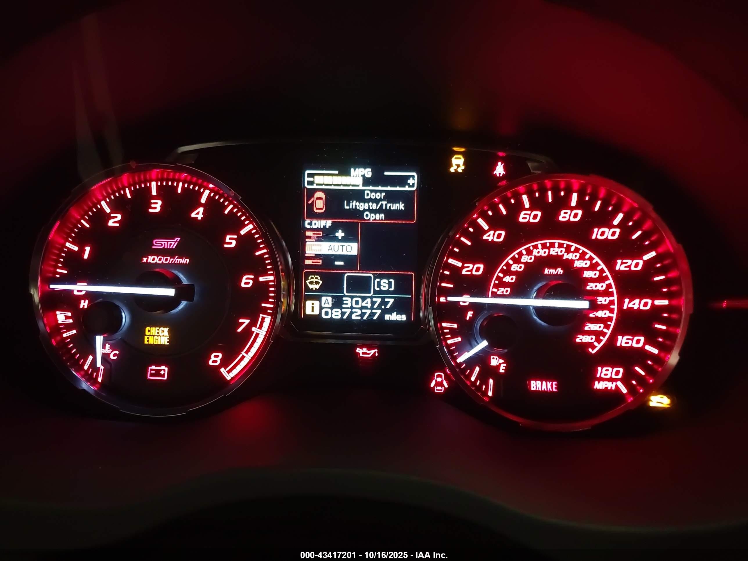2015 Subaru Wrx Sti   Серебряный vin: JF1VA2L66F9813559