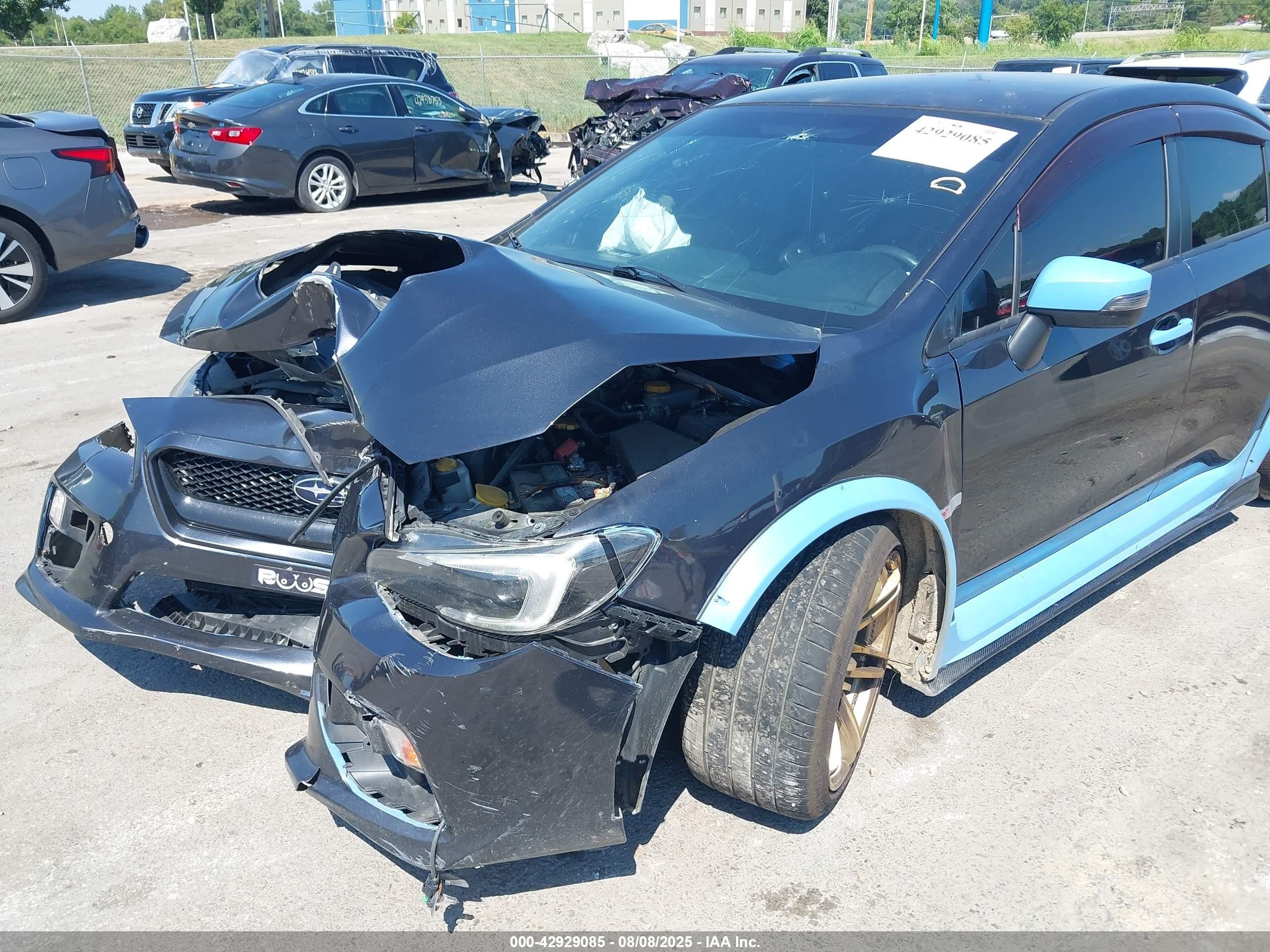 2015 Subaru Wrx Sti   Black vin: JF1VA2L66F9834069