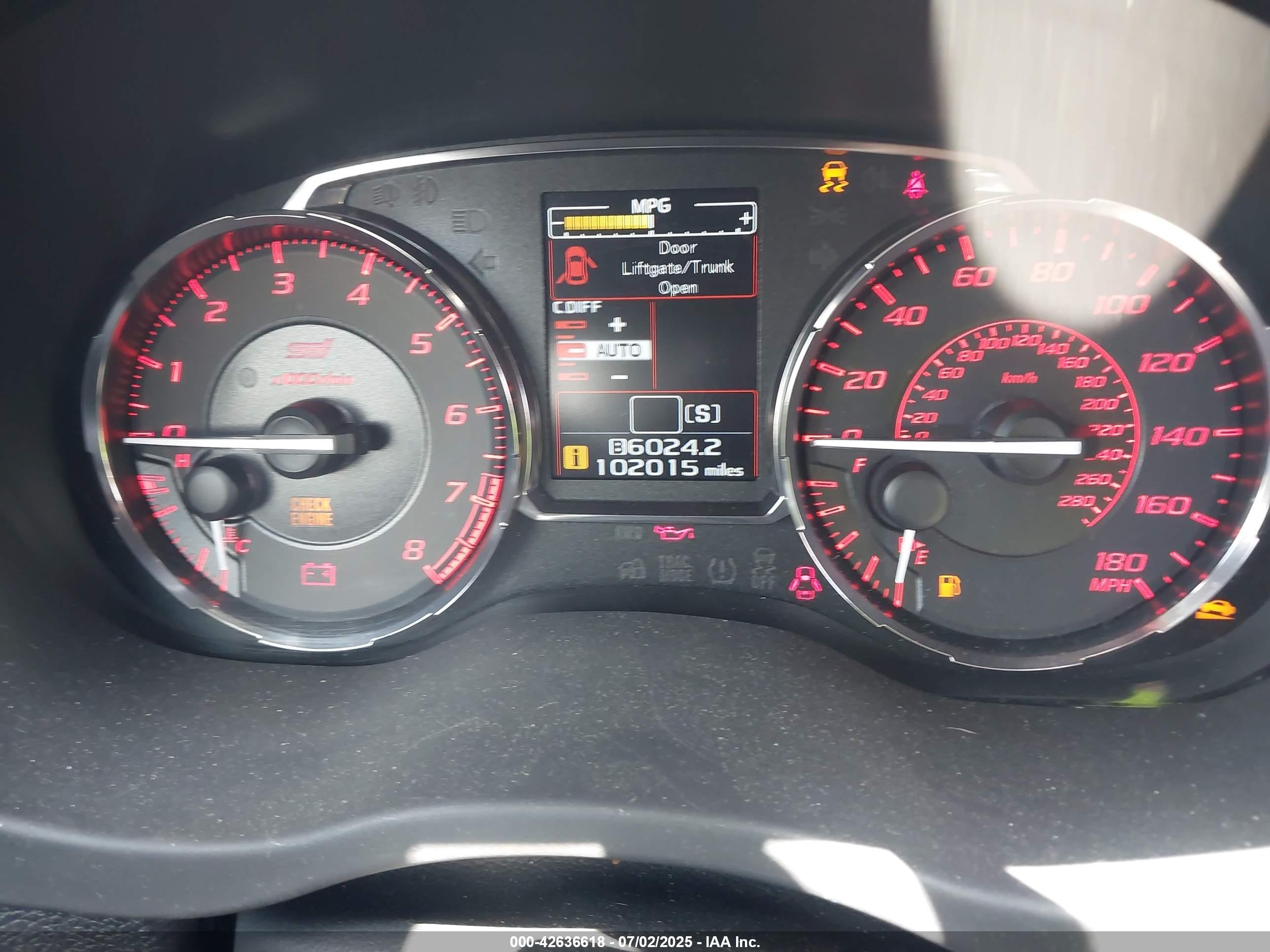 2015 Subaru Wrx Sti   Бирюзовый vin: JF1VA2L68F9827477