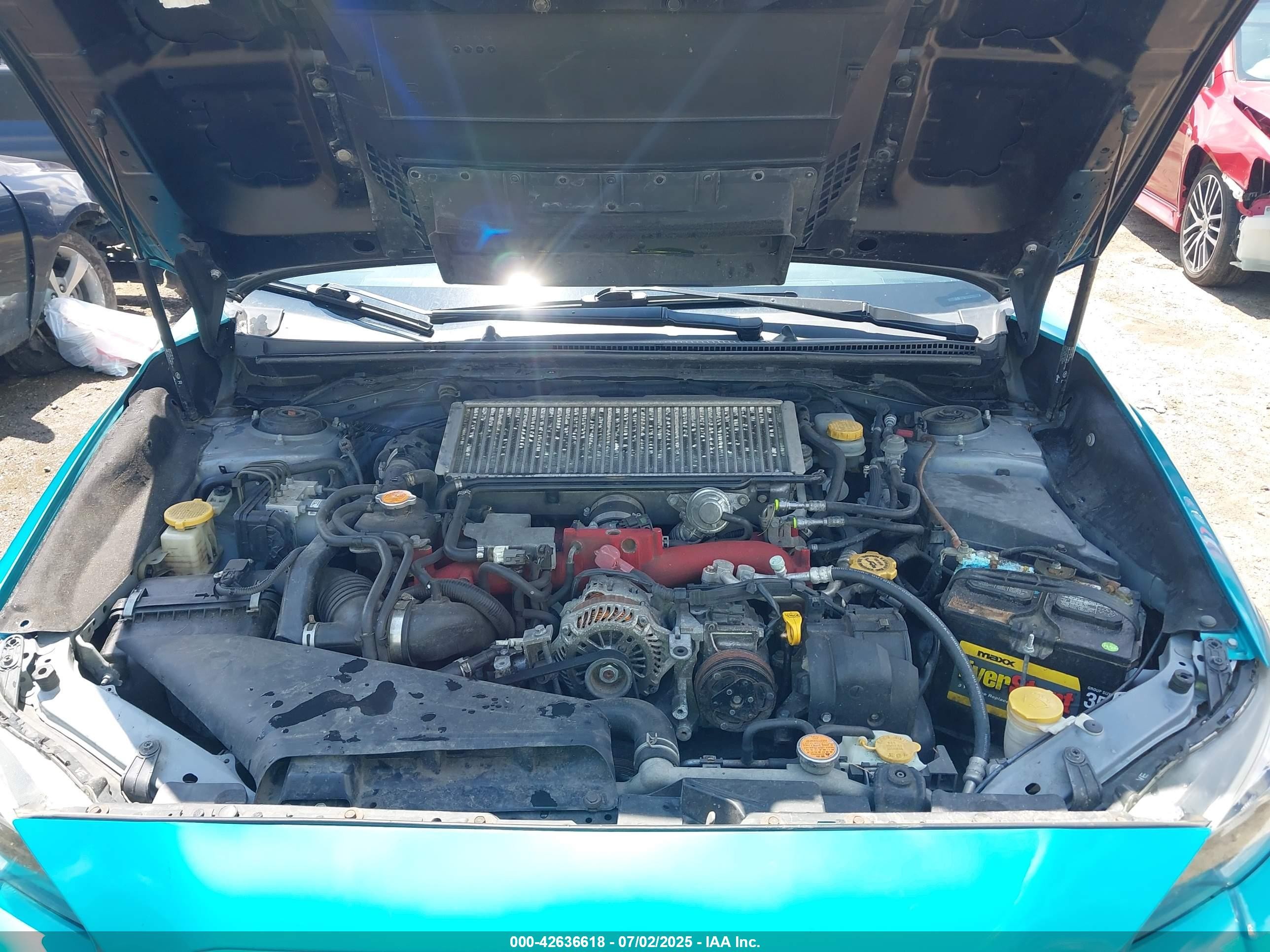 2015 Subaru Wrx Sti   Бирюзовый vin: JF1VA2L68F9827477