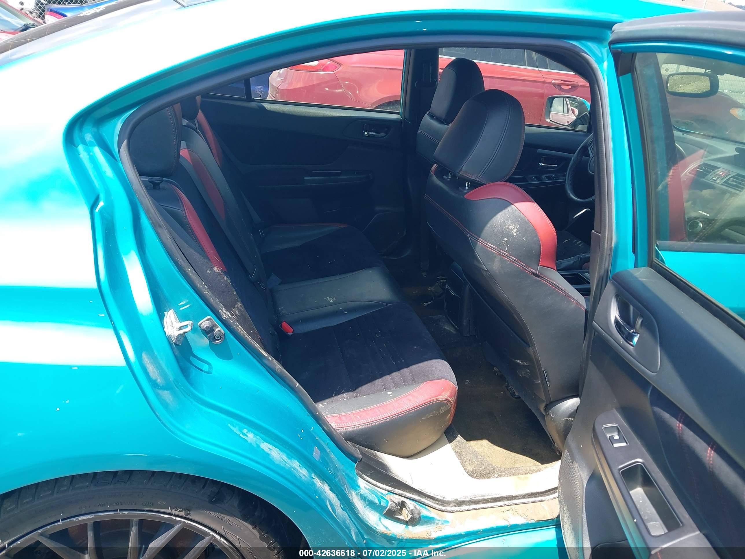 2015 Subaru Wrx Sti   Бирюзовый vin: JF1VA2L68F9827477