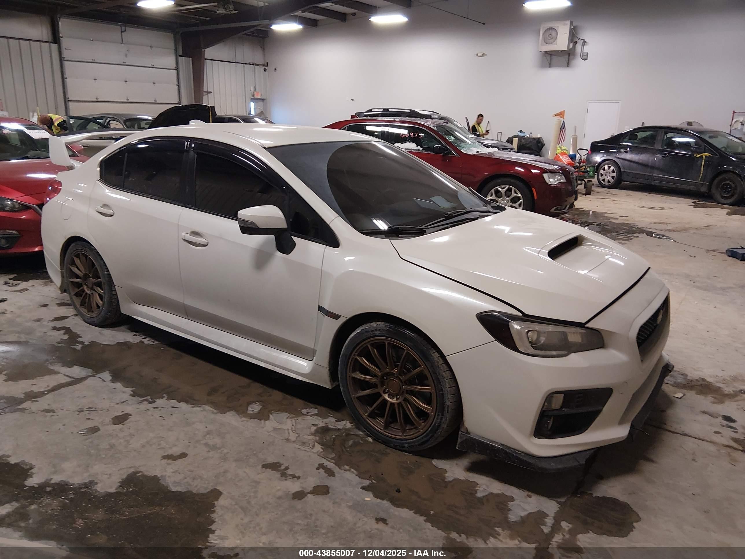 2015 Subaru Wrx Sti   White vin: JF1VA2L68F9834364