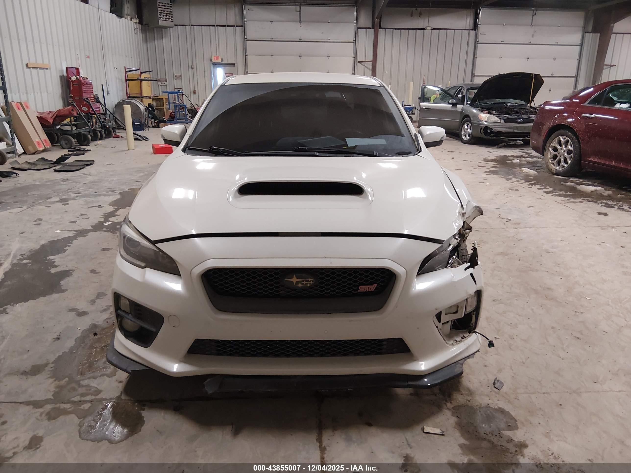 2015 Subaru Wrx Sti   White vin: JF1VA2L68F9834364
