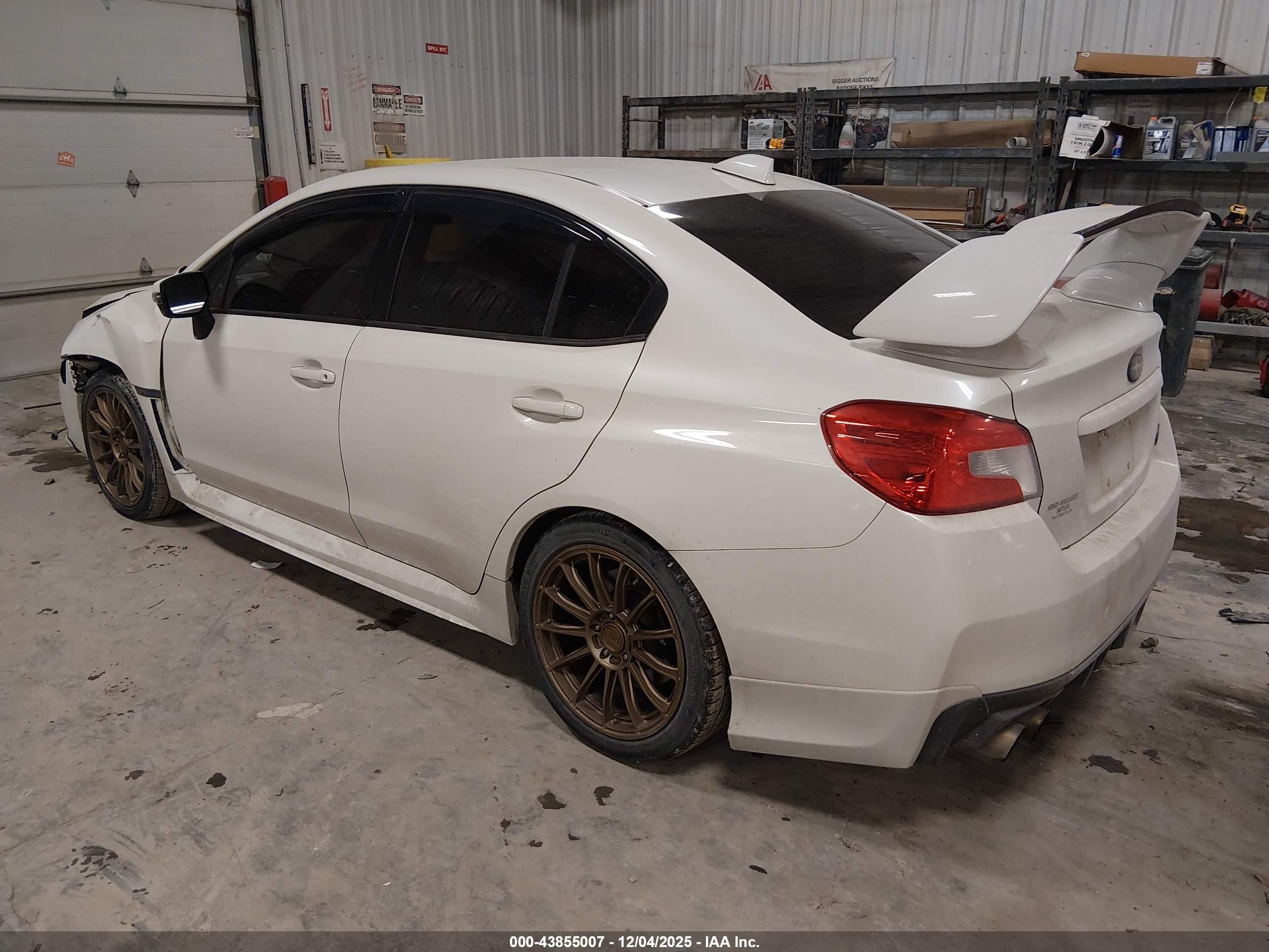 2015 Subaru Wrx Sti   White vin: JF1VA2L68F9834364