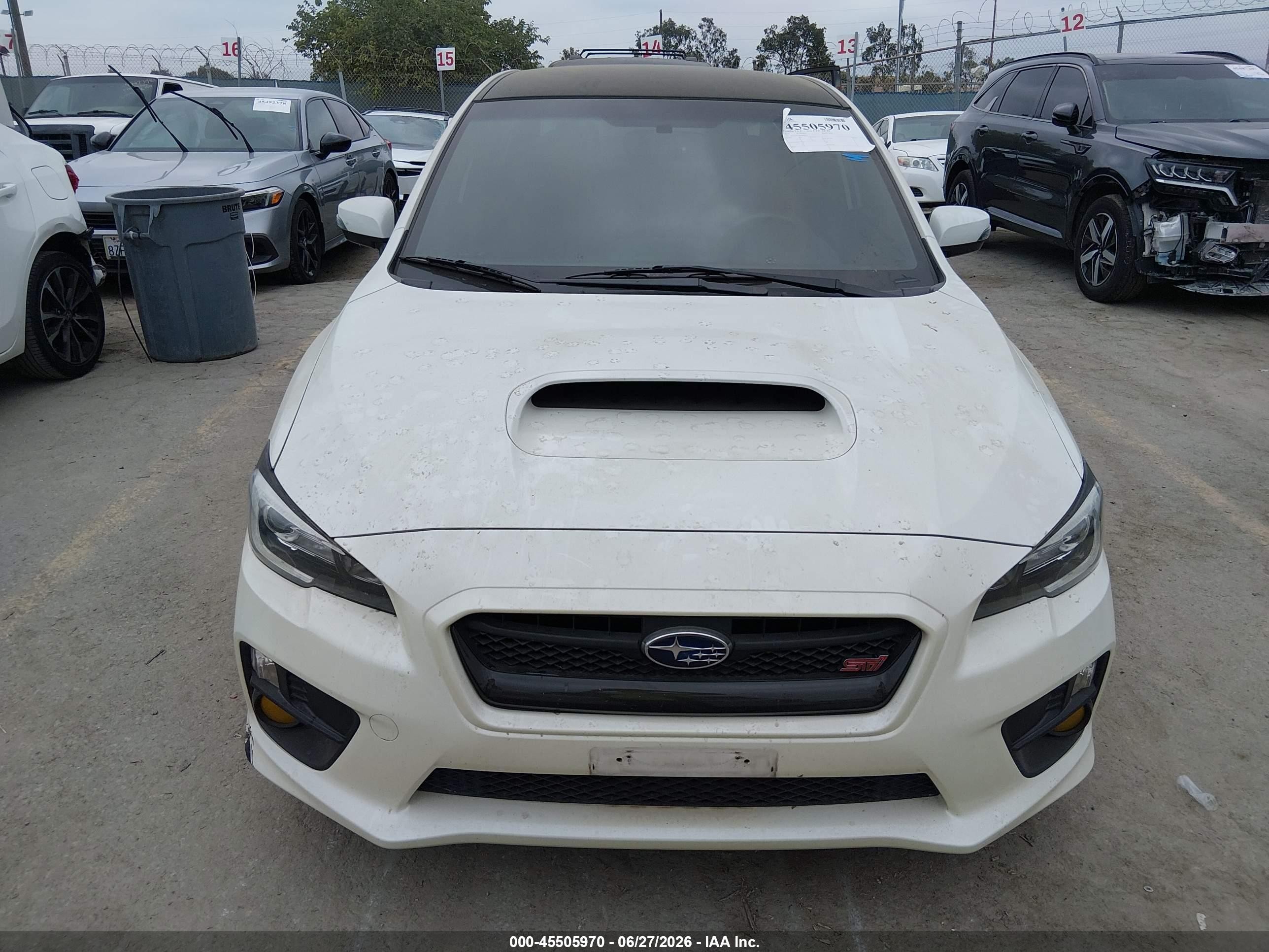 2015 Subaru Wrx Sti White vin: JF1VA2L69F9808677