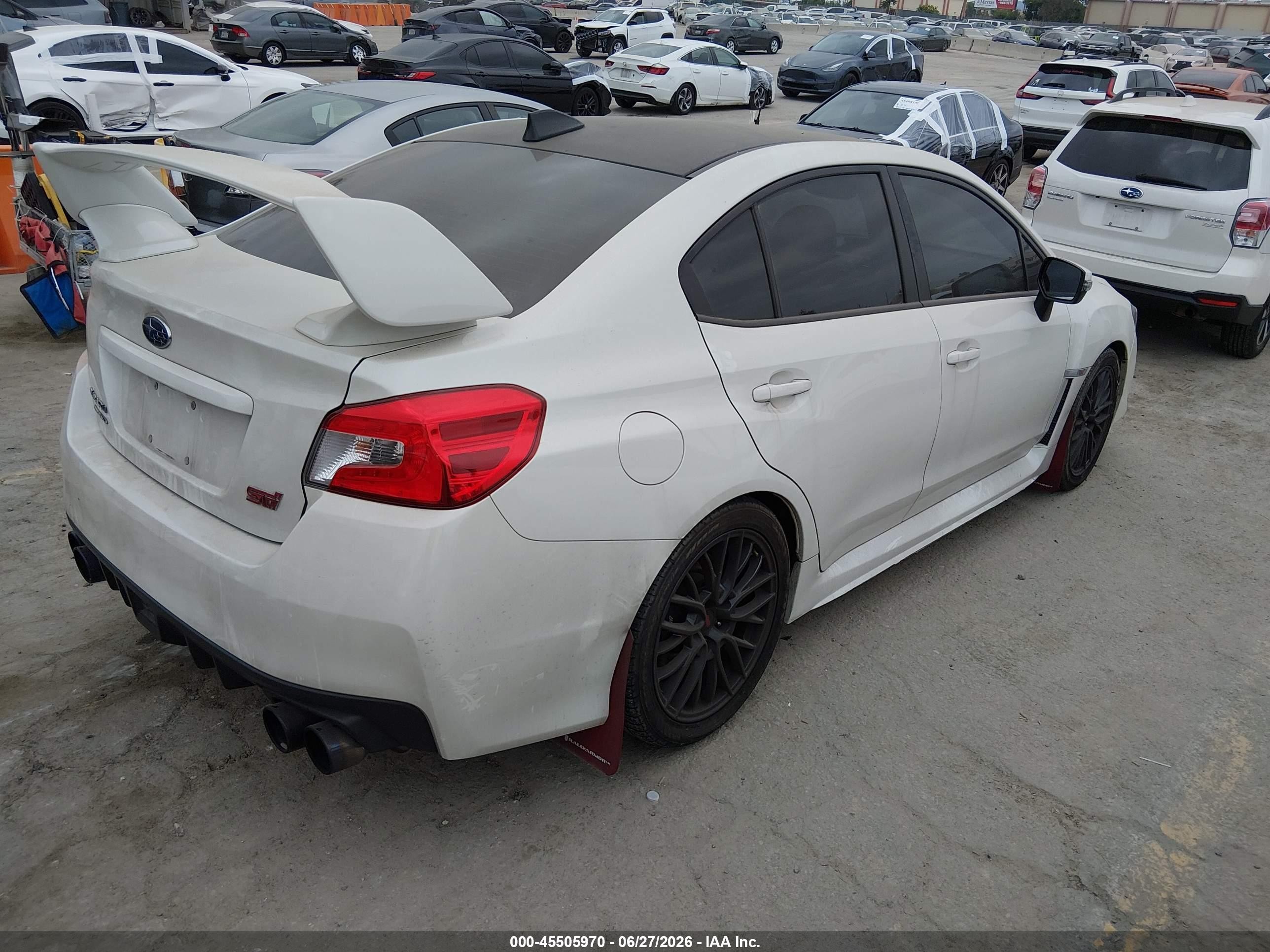 2015 Subaru Wrx Sti White vin: JF1VA2L69F9808677