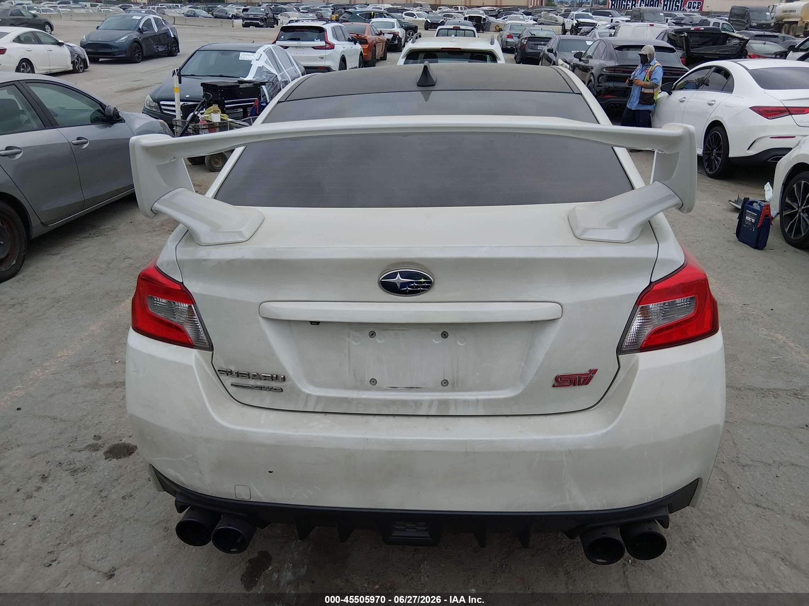 2015 Subaru Wrx Sti White vin: JF1VA2L69F9808677