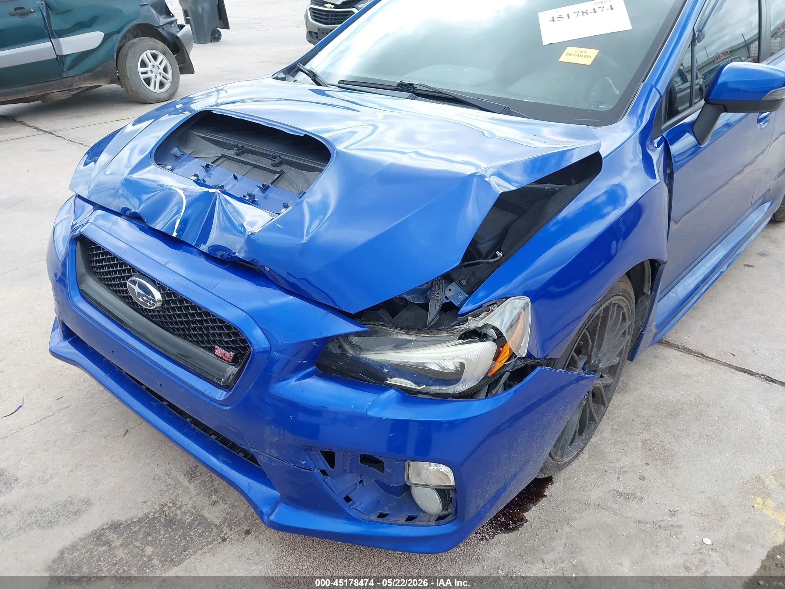 2015 Subaru Wrx Sti   Blue vin: JF1VA2L69F9833711