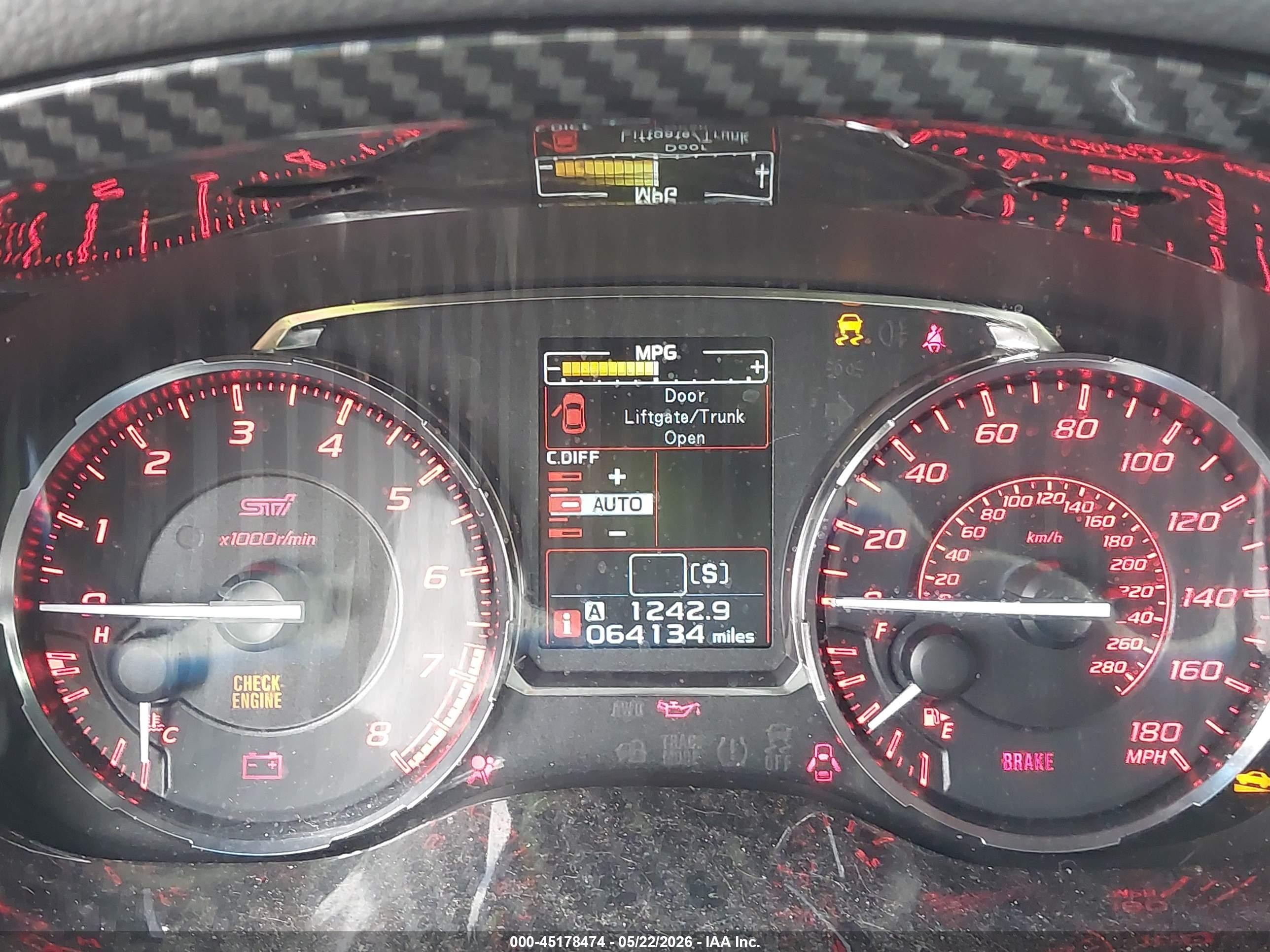 2015 Subaru Wrx Sti   Blue vin: JF1VA2L69F9833711