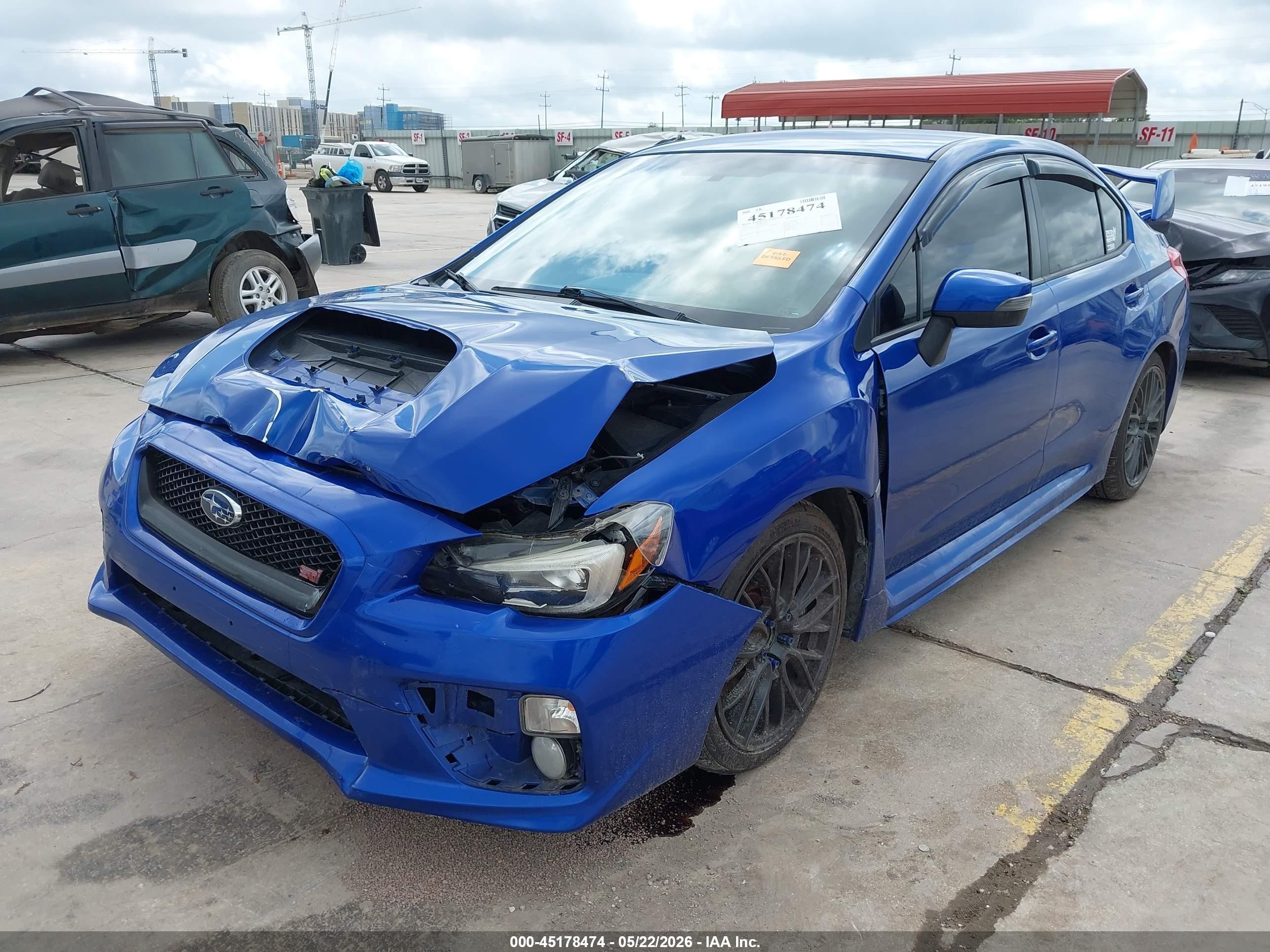 2015 Subaru Wrx Sti   Blue vin: JF1VA2L69F9833711