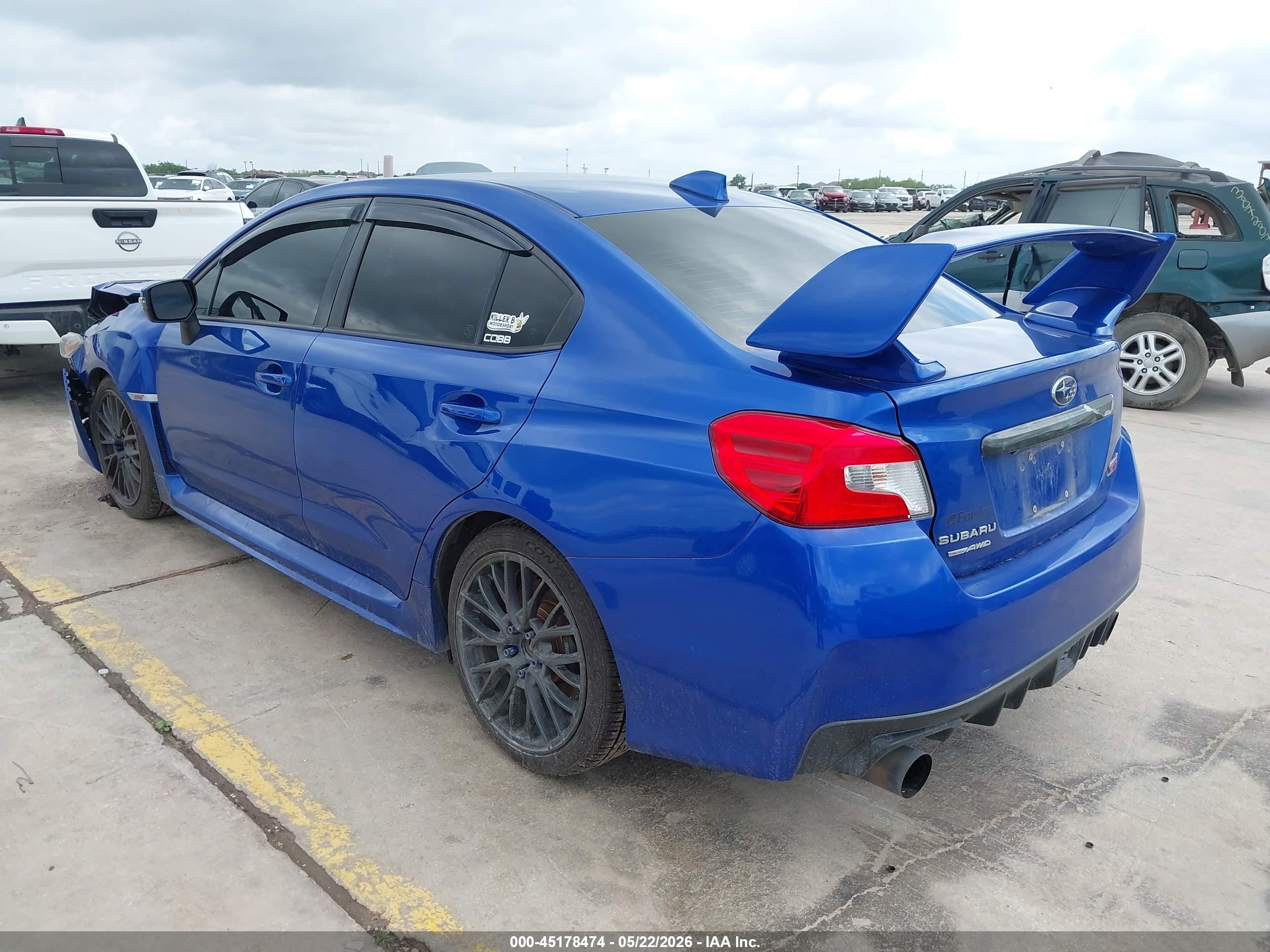 2015 Subaru Wrx Sti   Blue vin: JF1VA2L69F9833711
