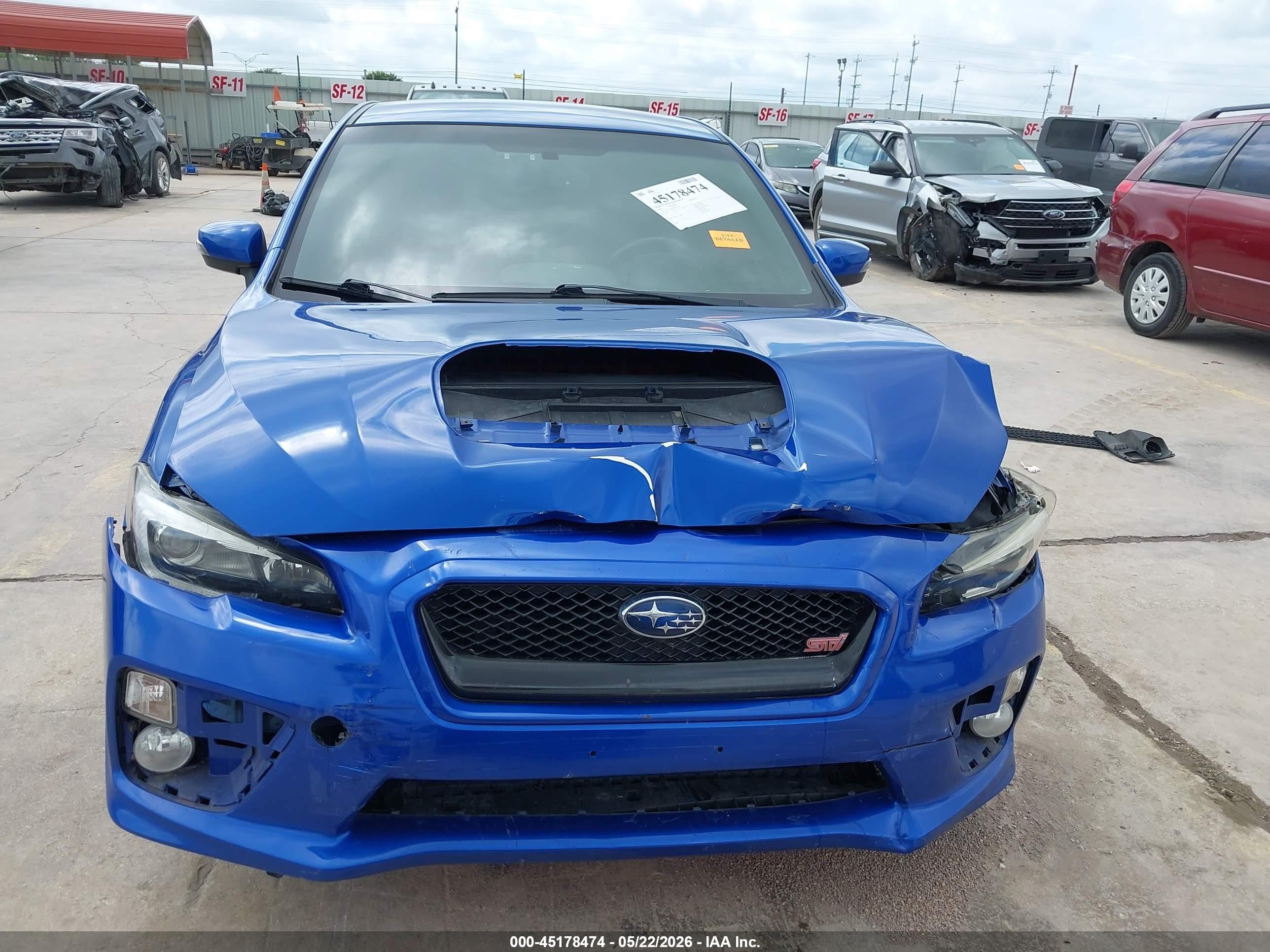 2015 Subaru Wrx Sti   Blue vin: JF1VA2L69F9833711