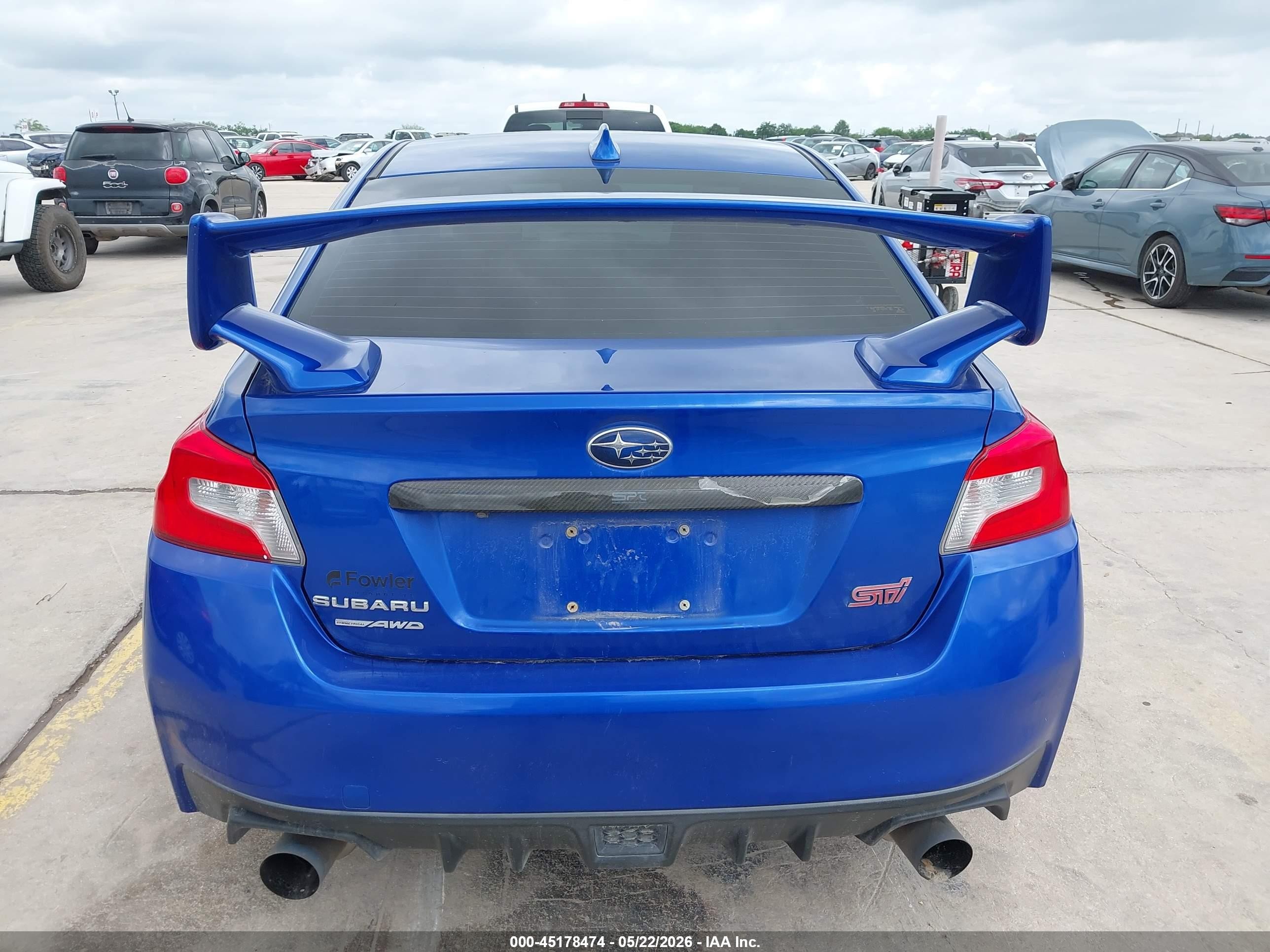 2015 Subaru Wrx Sti   Blue vin: JF1VA2L69F9833711