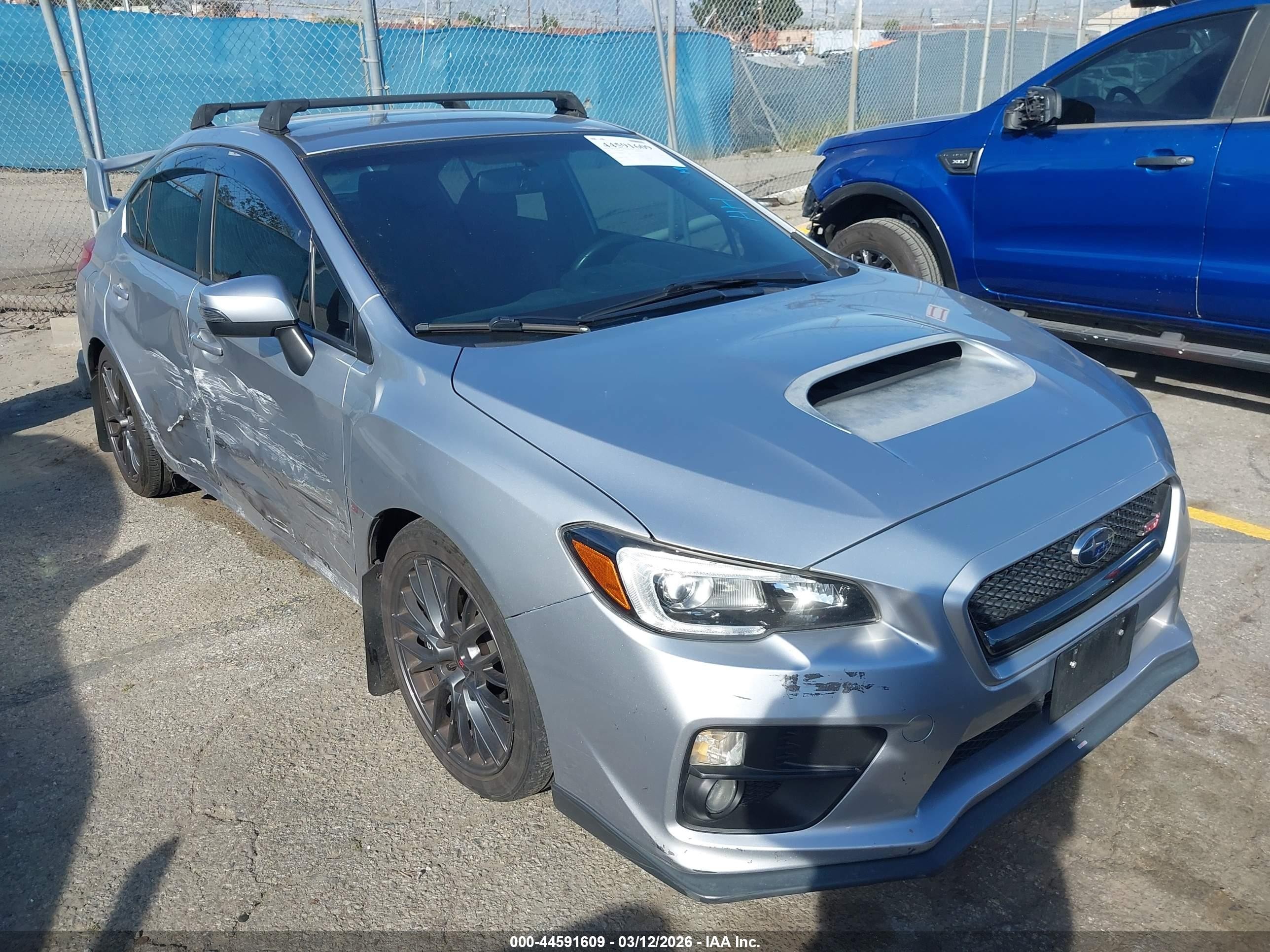 2015 Subaru Wrx Sti   Gray vin: JF1VA2L6XF9802225