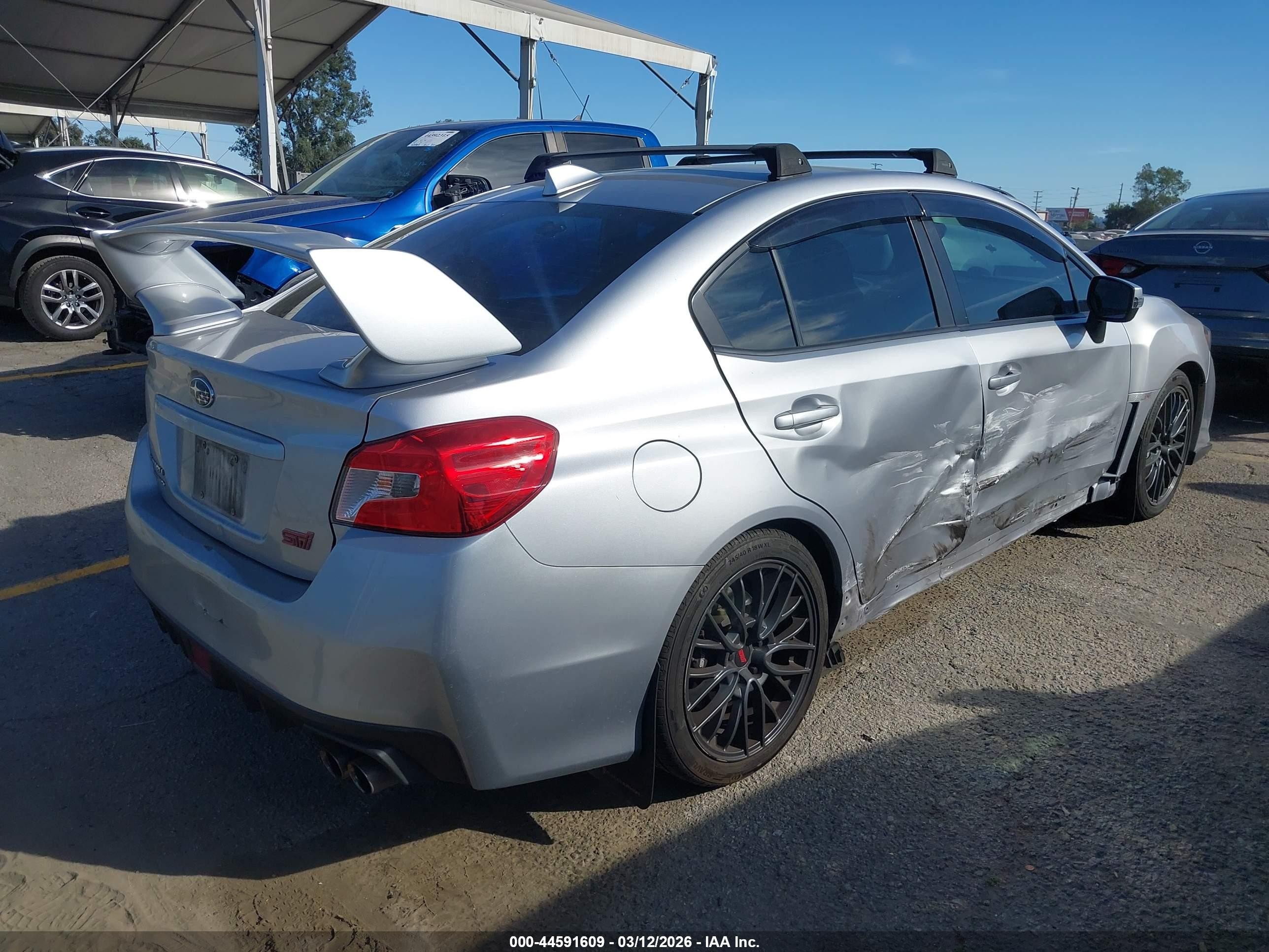 2015 Subaru Wrx Sti   Gray vin: JF1VA2L6XF9802225