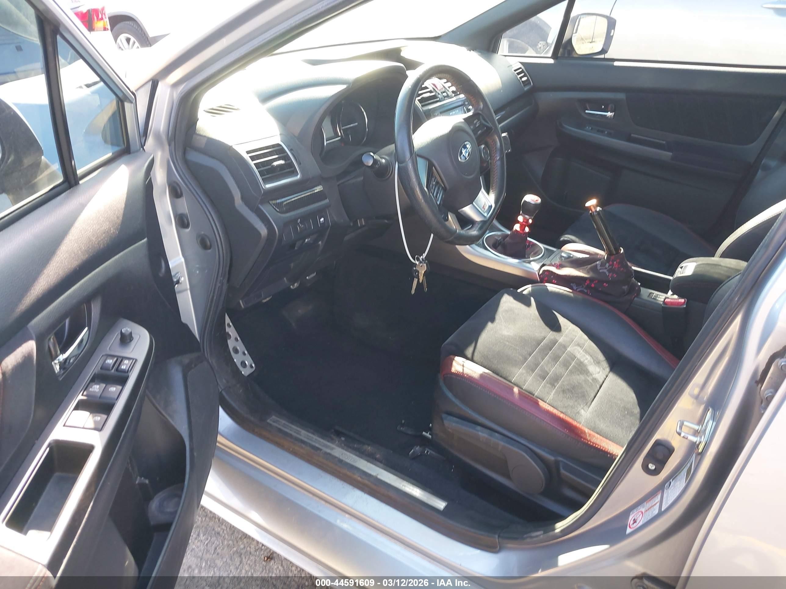 2015 Subaru Wrx Sti   Gray vin: JF1VA2L6XF9802225