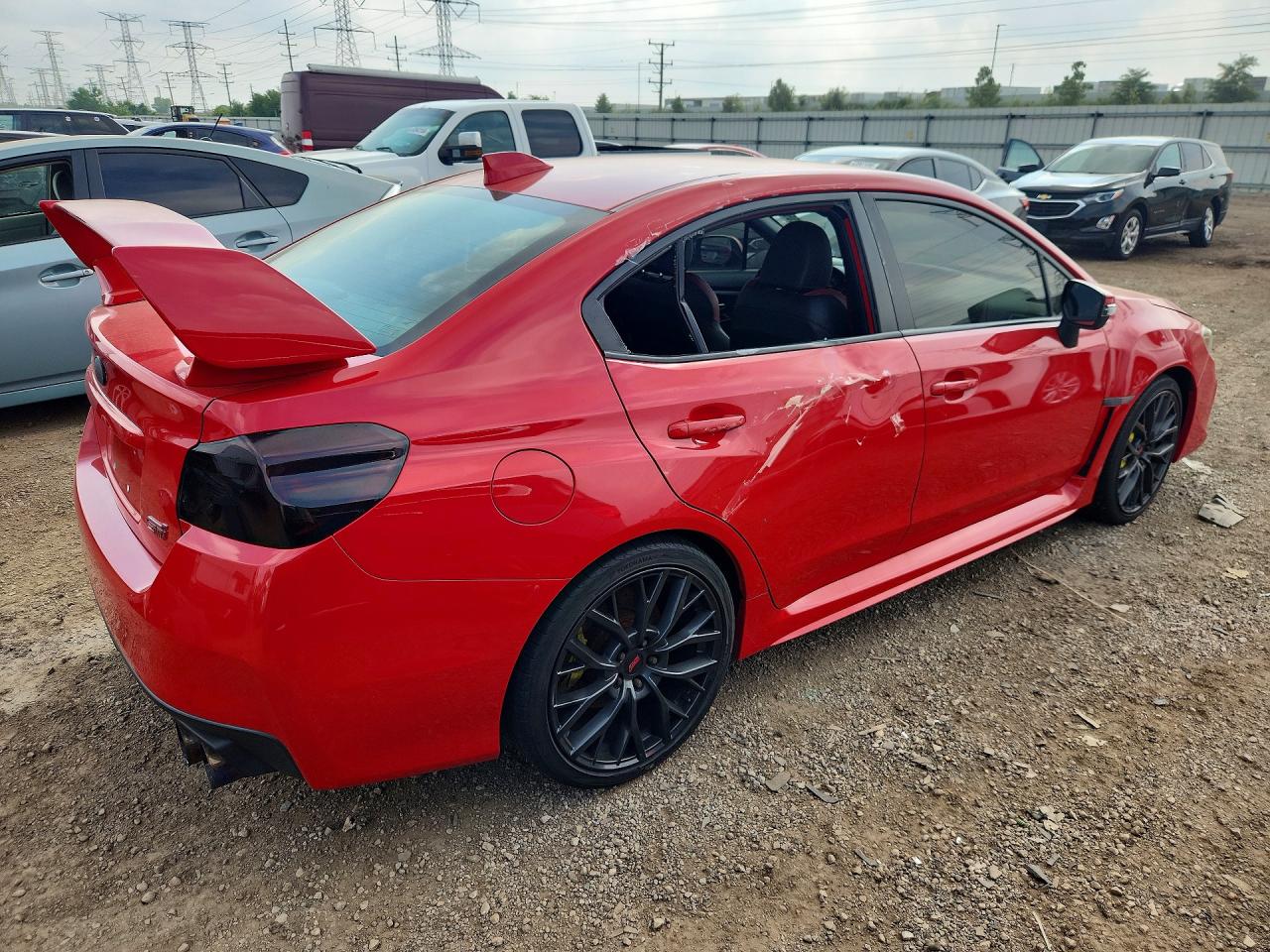 2018 Subaru Wrx Sti Red vin: JF1VA2M64J9826625