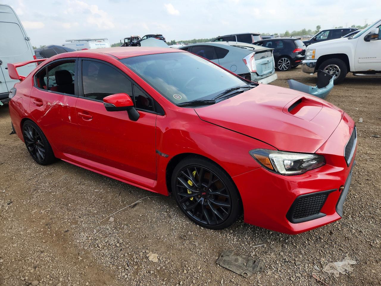 2018 Subaru Wrx Sti Red vin: JF1VA2M64J9826625