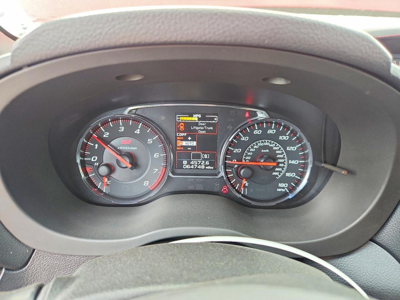 2018 Subaru Wrx Sti Red vin: JF1VA2M64J9826625
