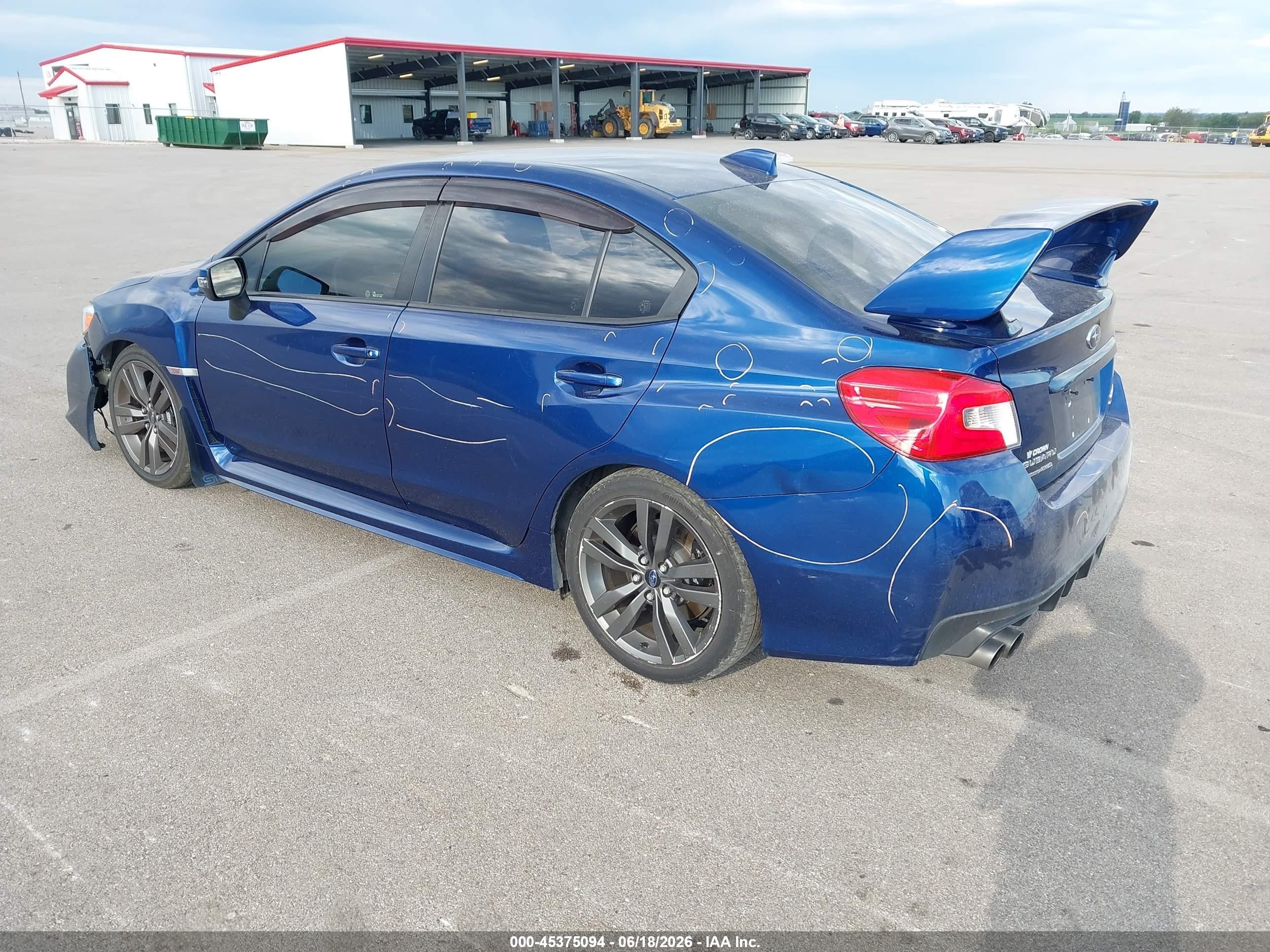 2015 Subaru Wrx Sti   Blue vin: JF1VA2P60F9823837