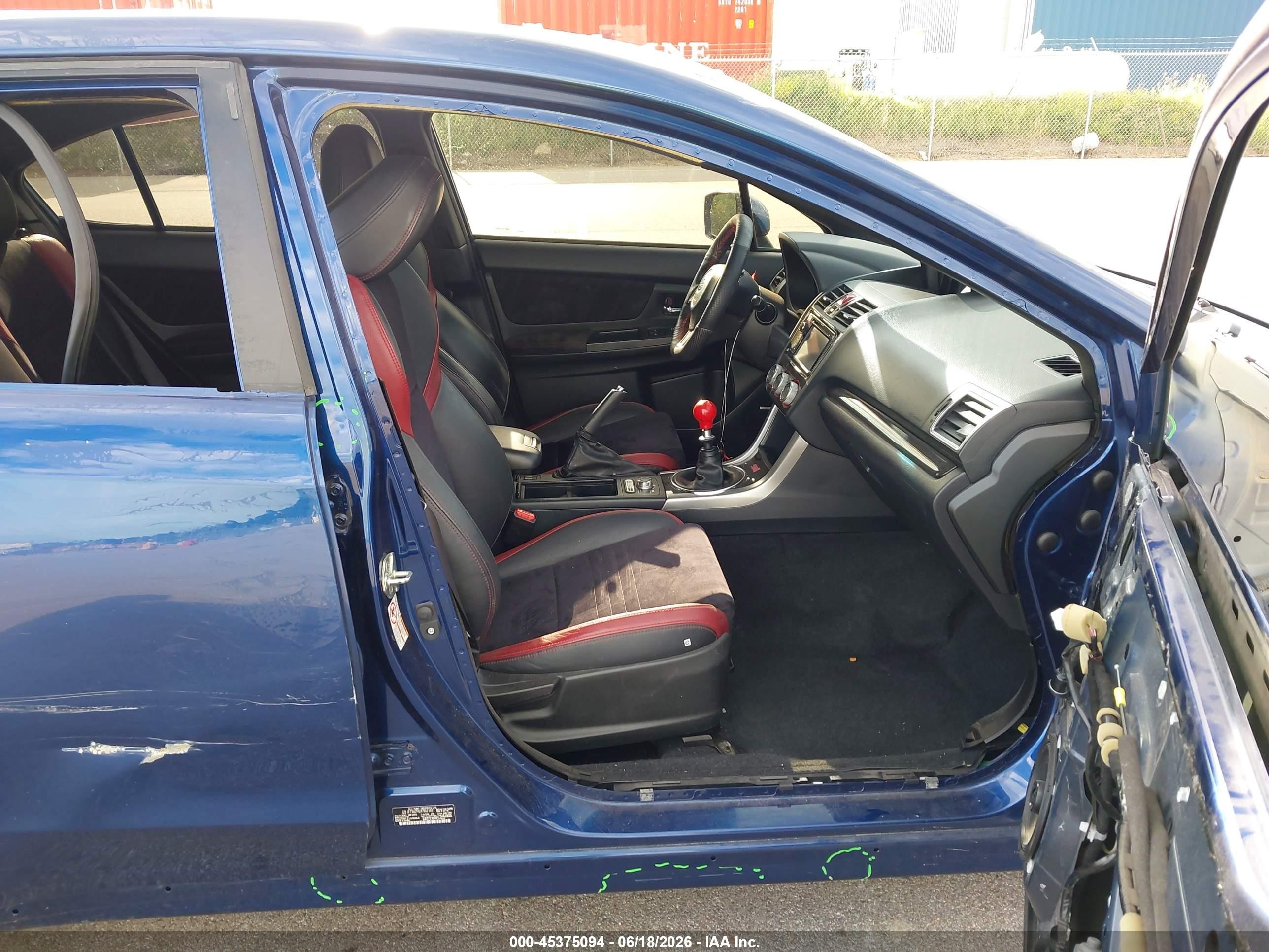 2015 Subaru Wrx Sti   Blue vin: JF1VA2P60F9823837