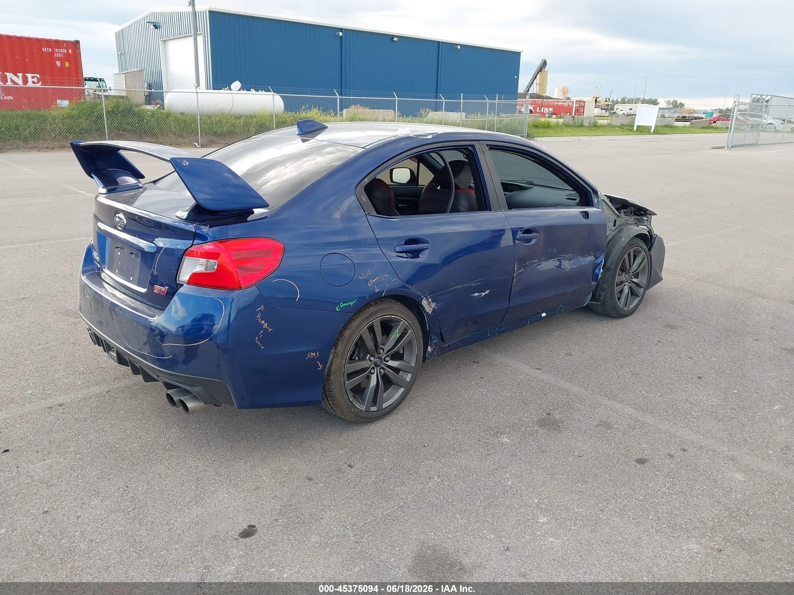 2015 Subaru Wrx Sti   Blue vin: JF1VA2P60F9823837