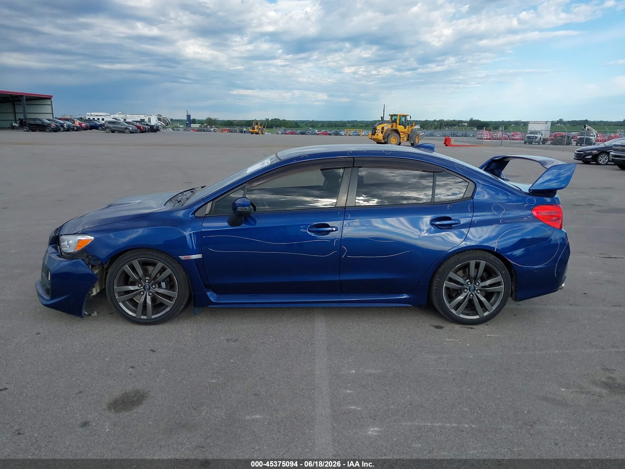 2015 Subaru Wrx Sti   Blue vin: JF1VA2P60F9823837