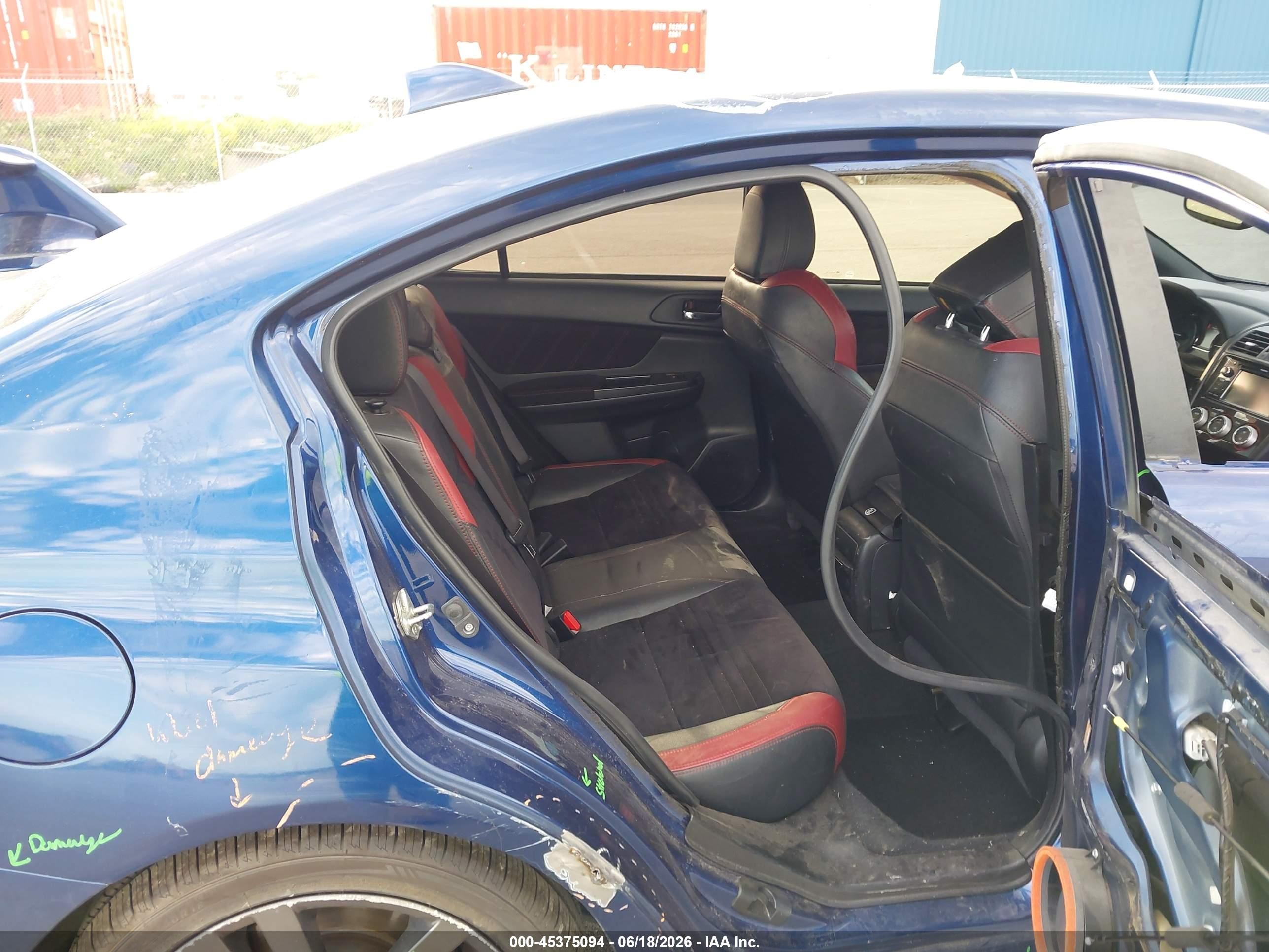 2015 Subaru Wrx Sti   Blue vin: JF1VA2P60F9823837
