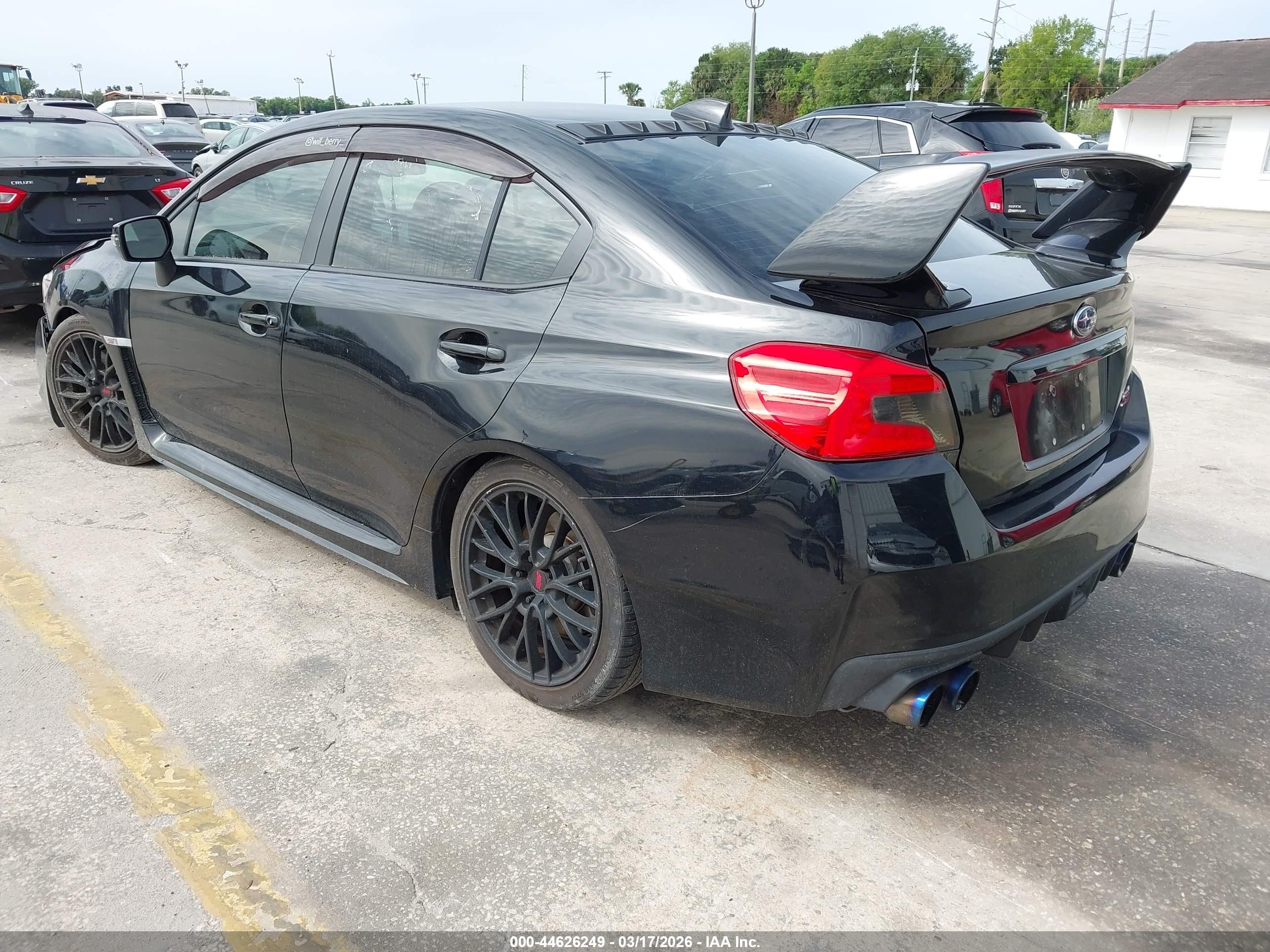 2015 Subaru Wrx Sti   Черный vin: JF1VA2P64F9806863
