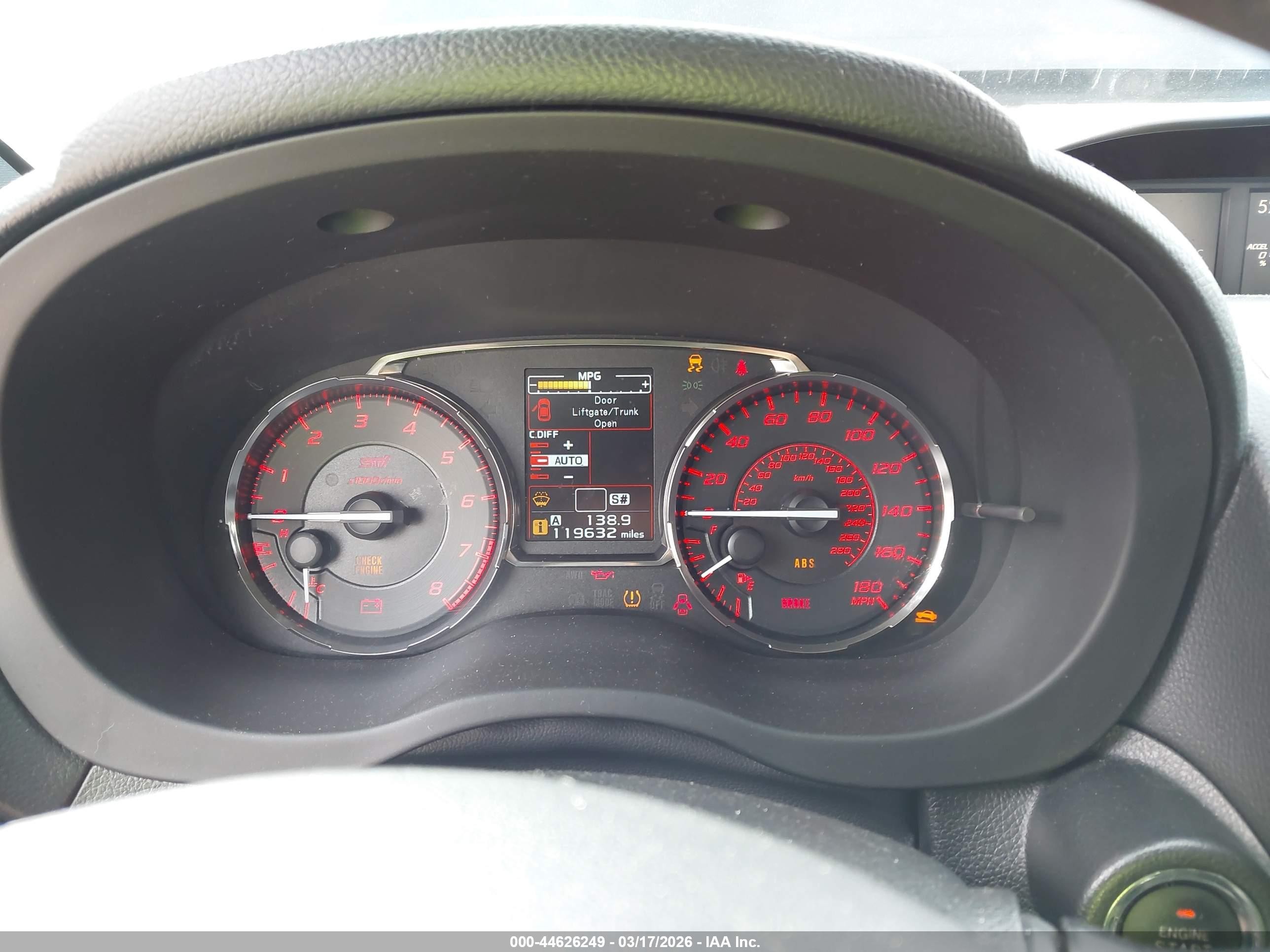 2015 Subaru Wrx Sti   Черный vin: JF1VA2P64F9806863