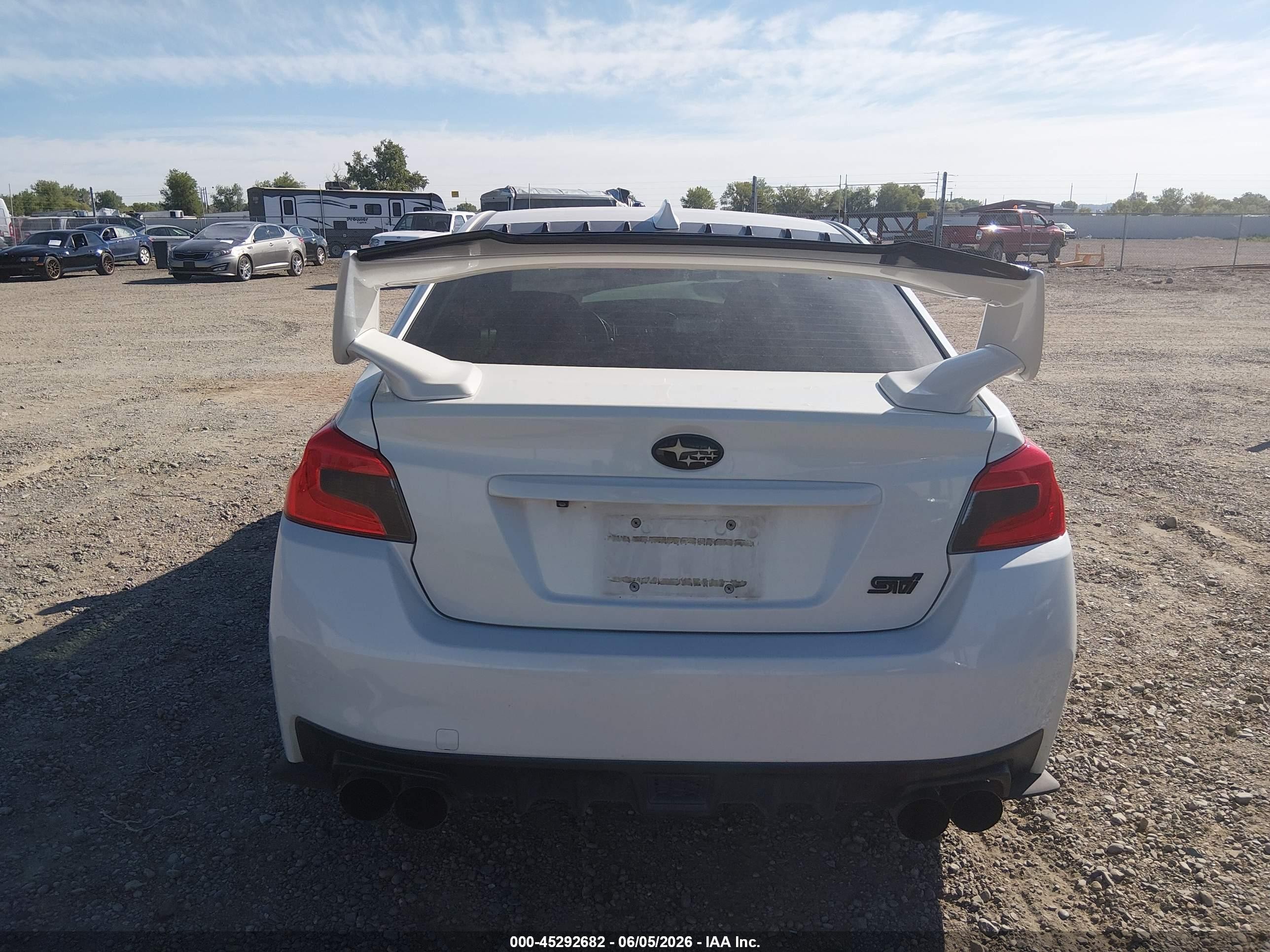 2015 Subaru Wrx Sti   White vin: JF1VA2P66F9814298