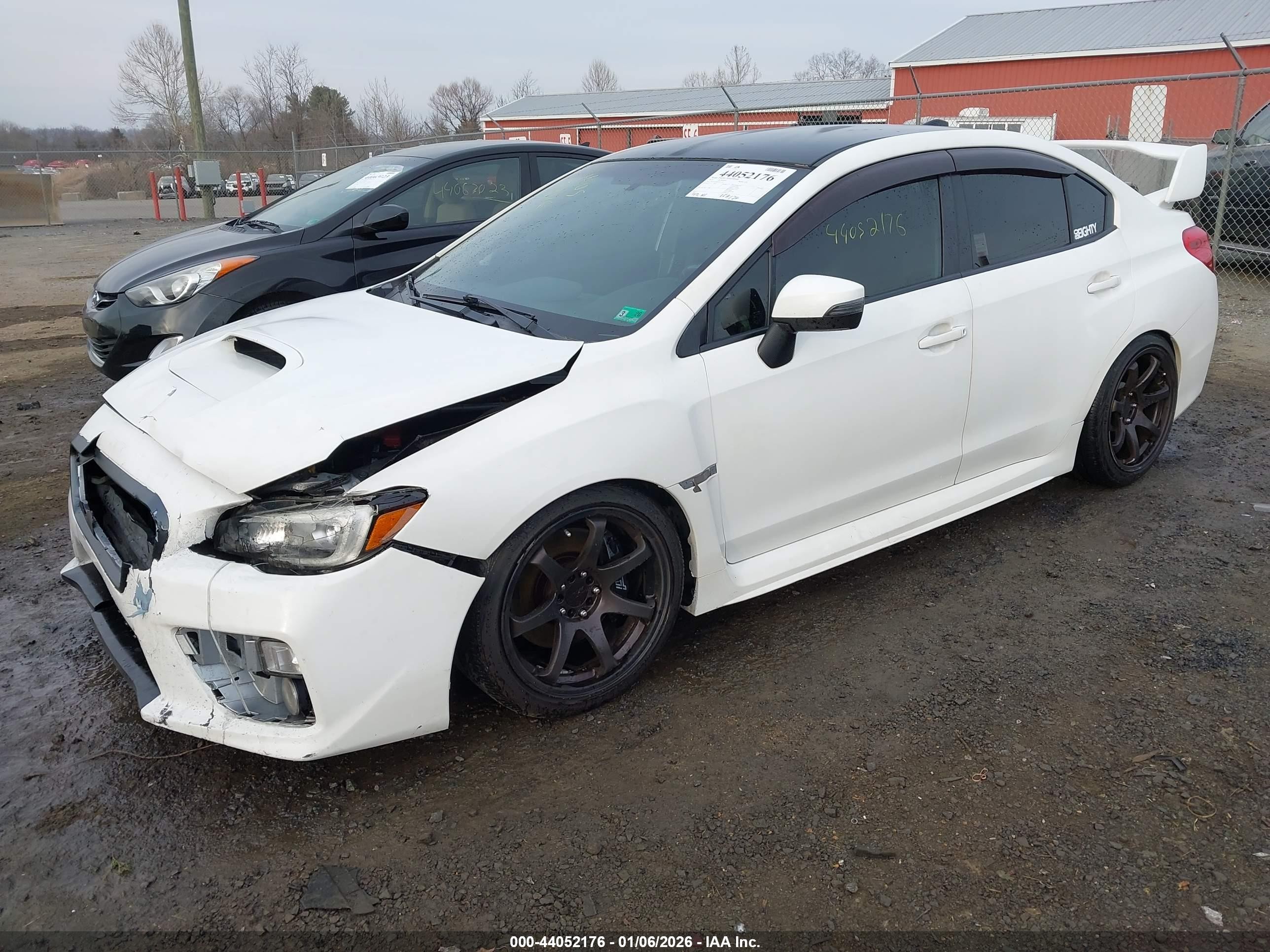 2015 Subaru Wrx Sti   White vin: JF1VA2P66F9817816