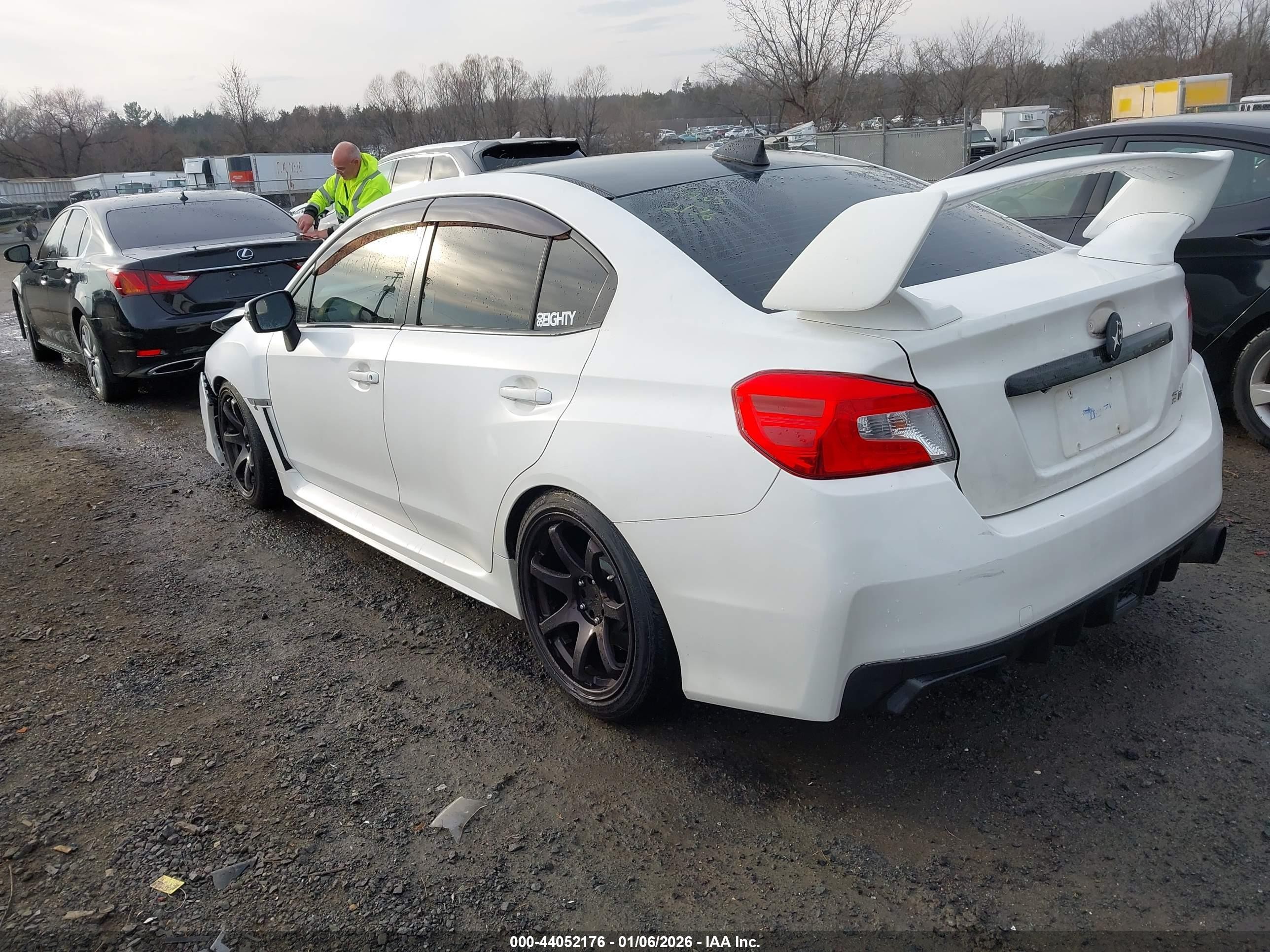 2015 Subaru Wrx Sti   White vin: JF1VA2P66F9817816