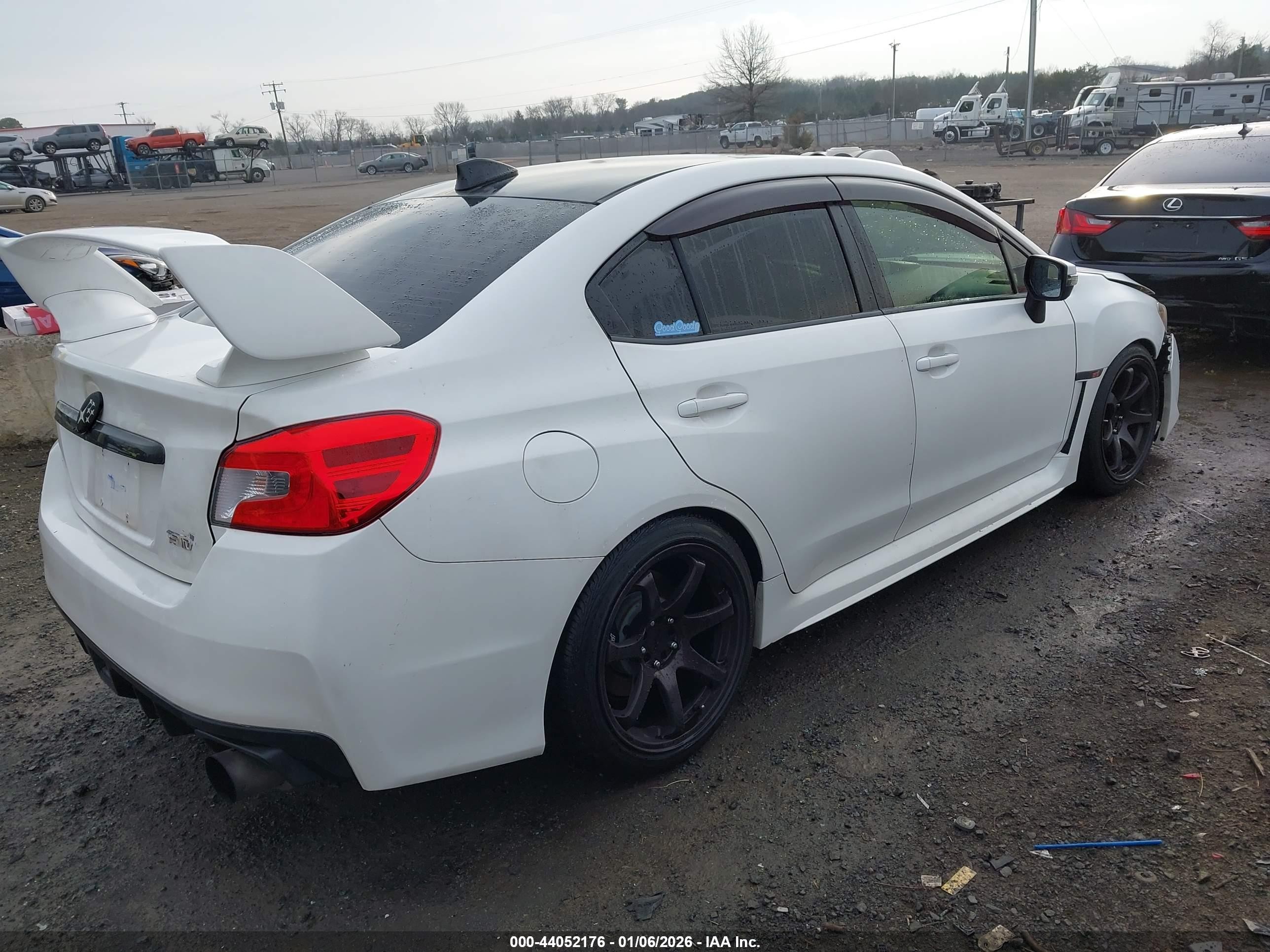 2015 Subaru Wrx Sti   White vin: JF1VA2P66F9817816