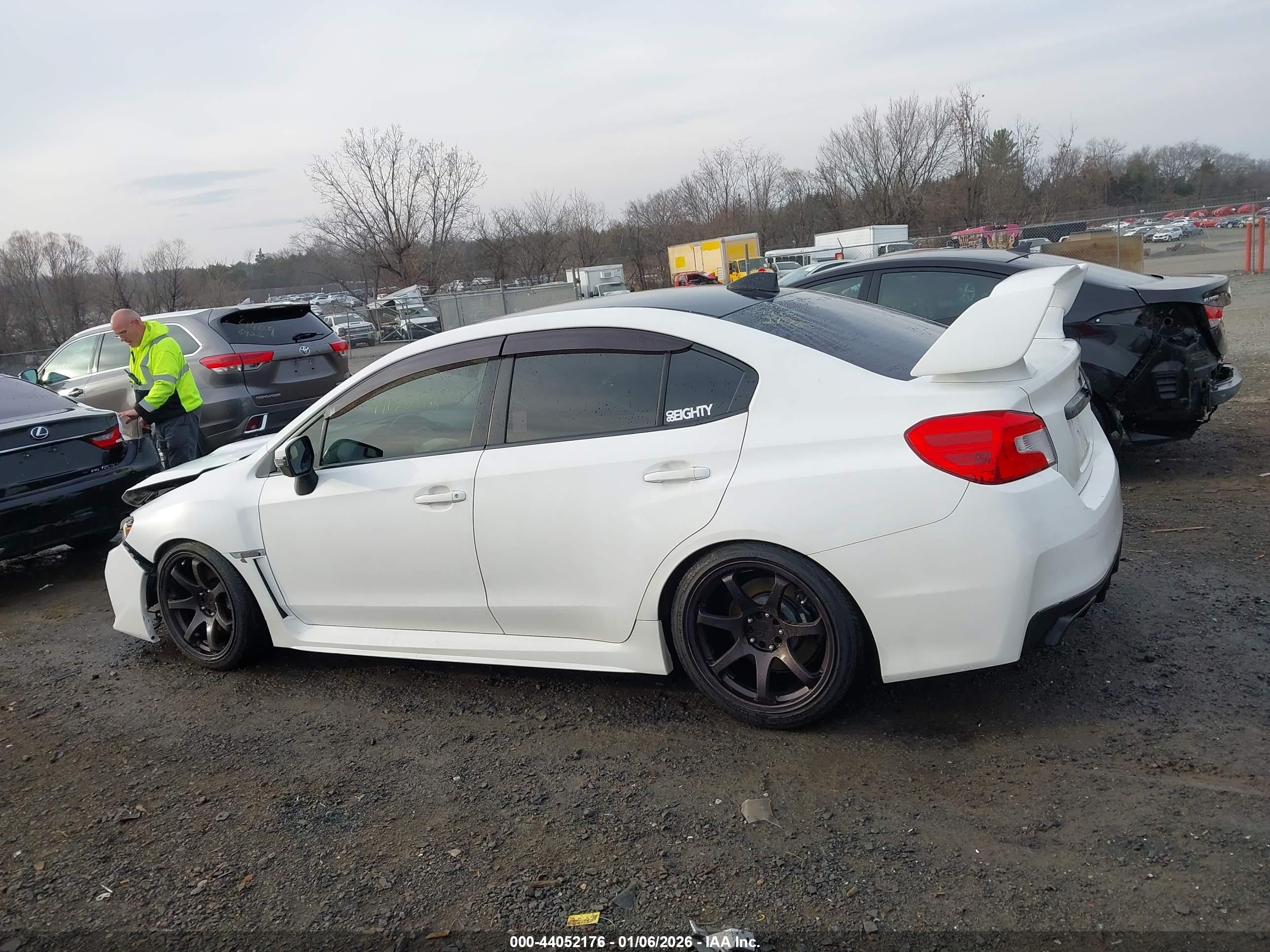 2015 Subaru Wrx Sti   White vin: JF1VA2P66F9817816