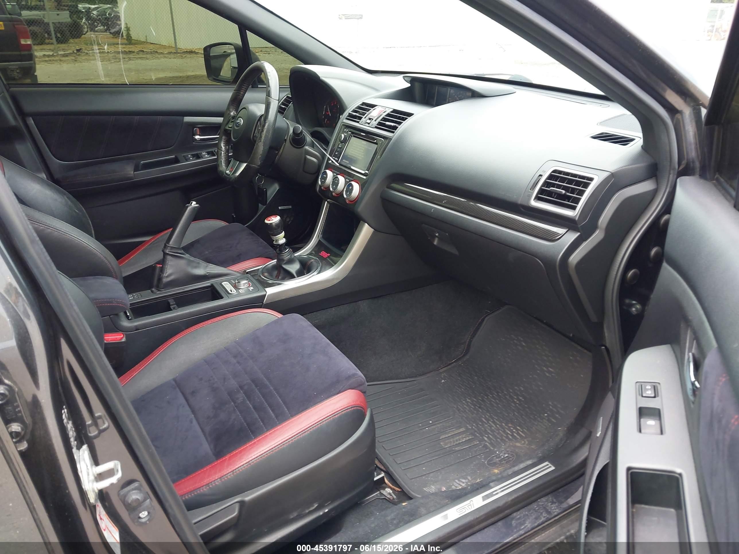 2015 Subaru Wrx Sti Gray vin: JF1VA2P69F9806857
