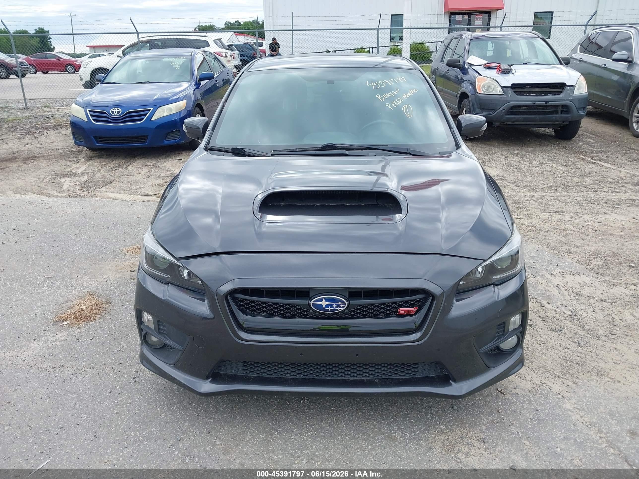 2015 Subaru Wrx Sti Gray vin: JF1VA2P69F9806857